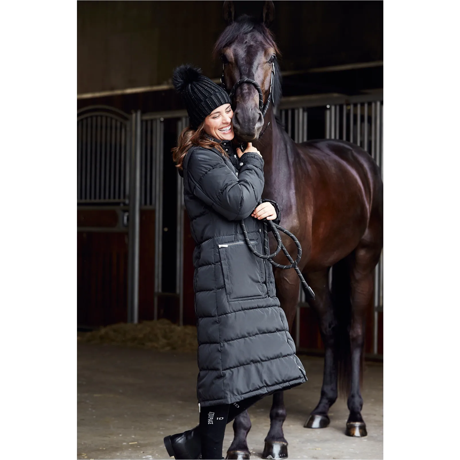 Winter Damen Reitmantel CANDICE schwarz