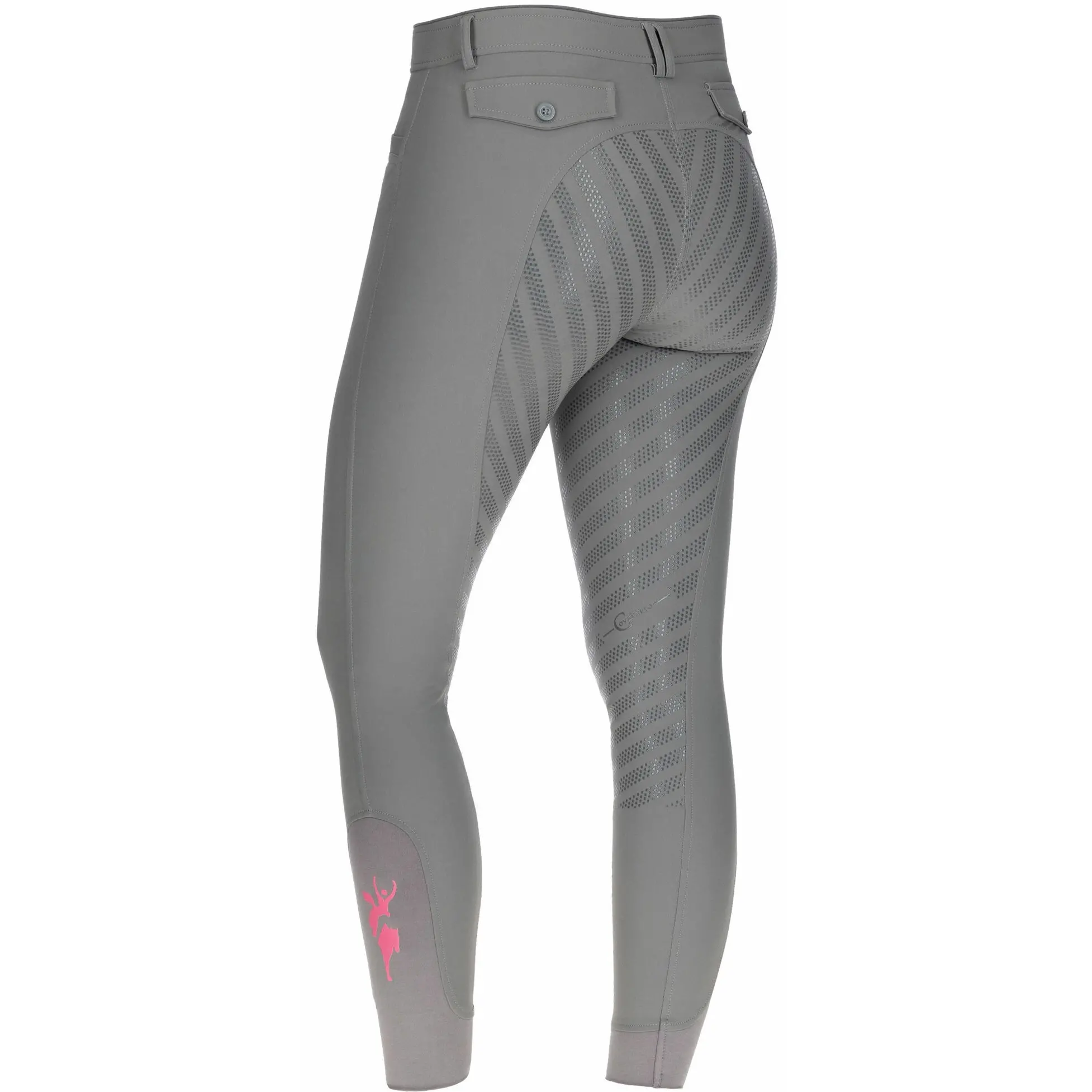 Damen Reithose Silikon Vollbesatz JANNE x PINKRIBBON graphite