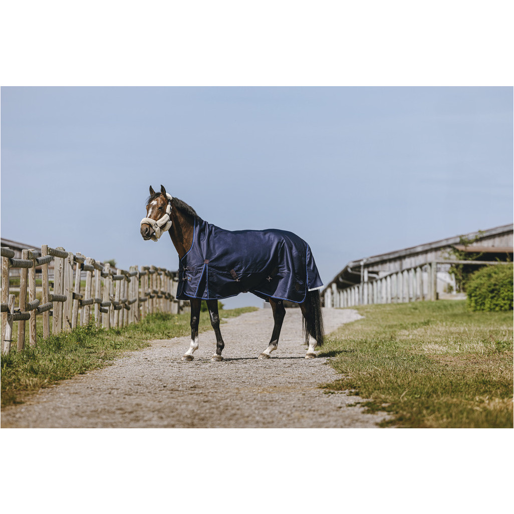 Outdoordecke High Neck 200g Füllung 1200D CLASSIC EquiTheme marineblau