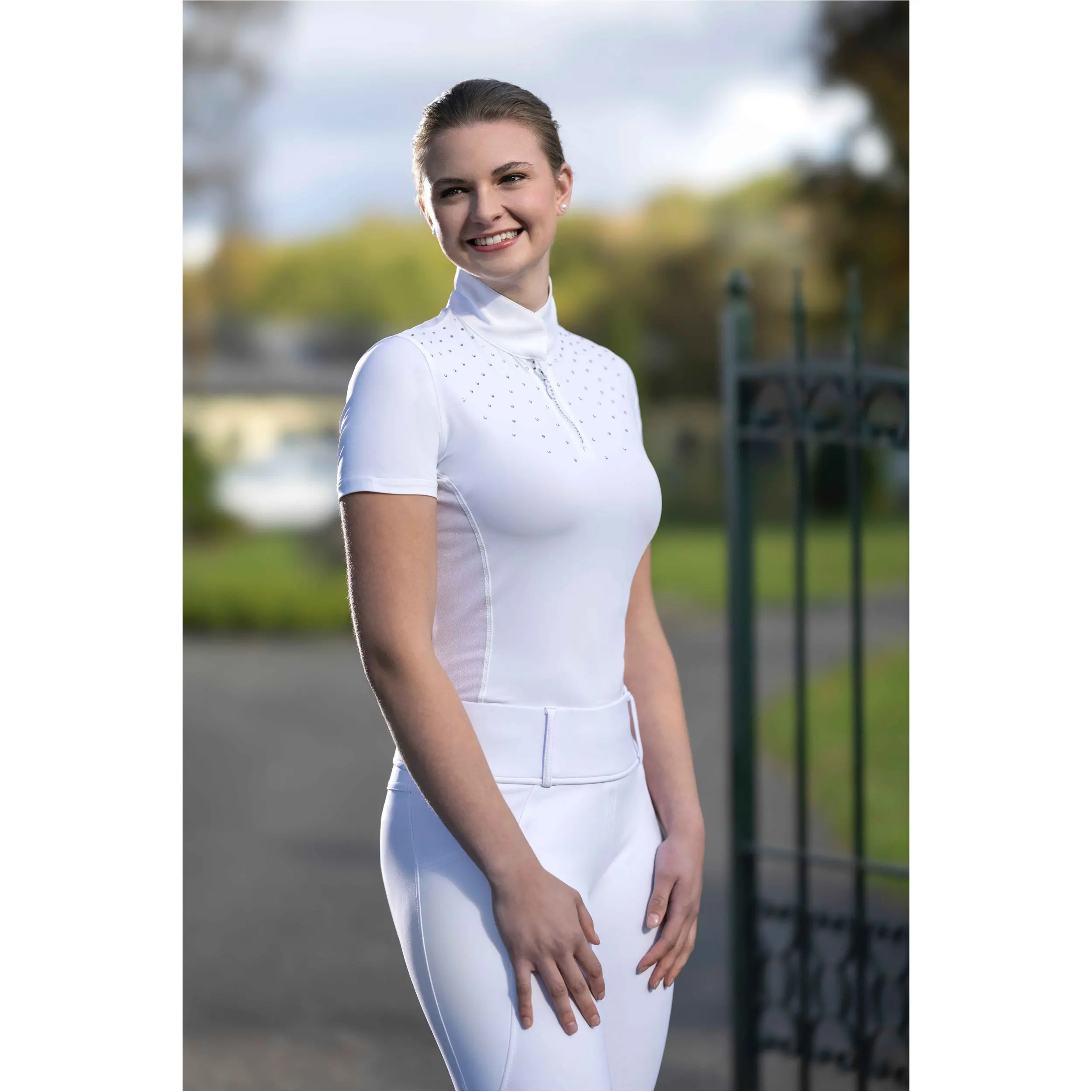 Damen Turniershirt Kurzarm SKADI weiß