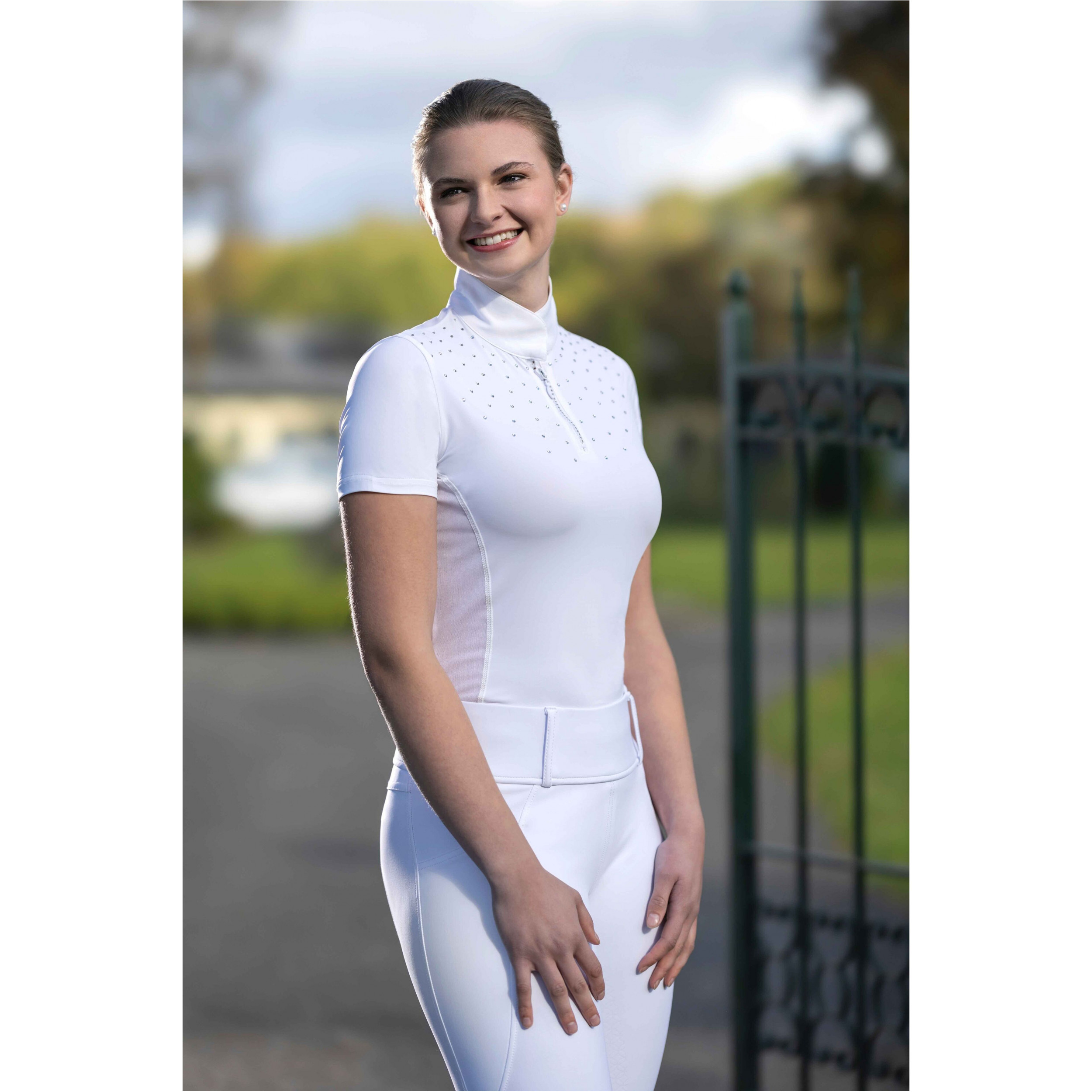 Damen Turniershirt Kurzarm SKADI weiß