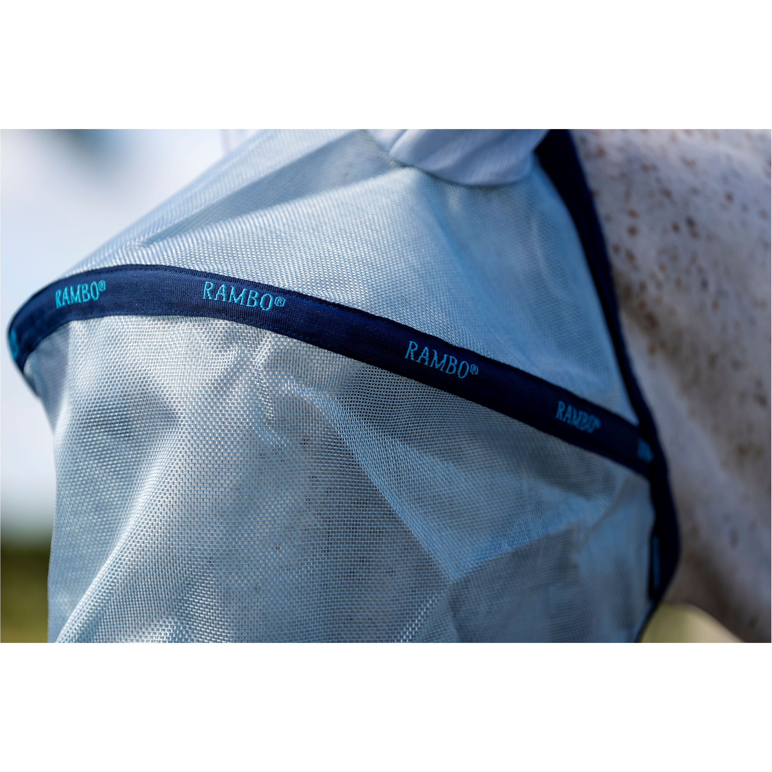 Fliegenmaske RAMBO Plus azure blue/navy/electric blue