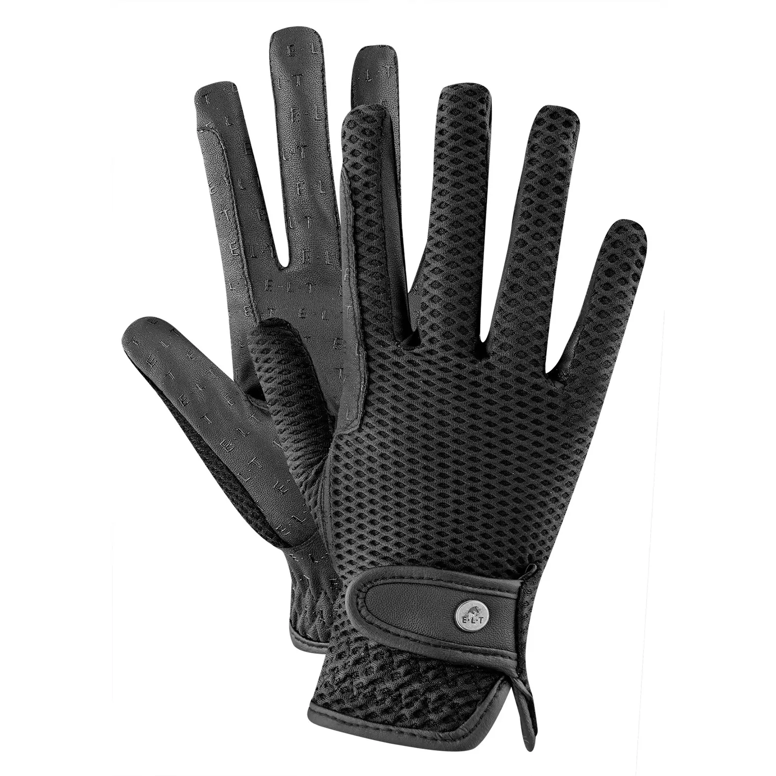 Reithandschuhe Mesh in Wabenstruktur NANTES schwarz