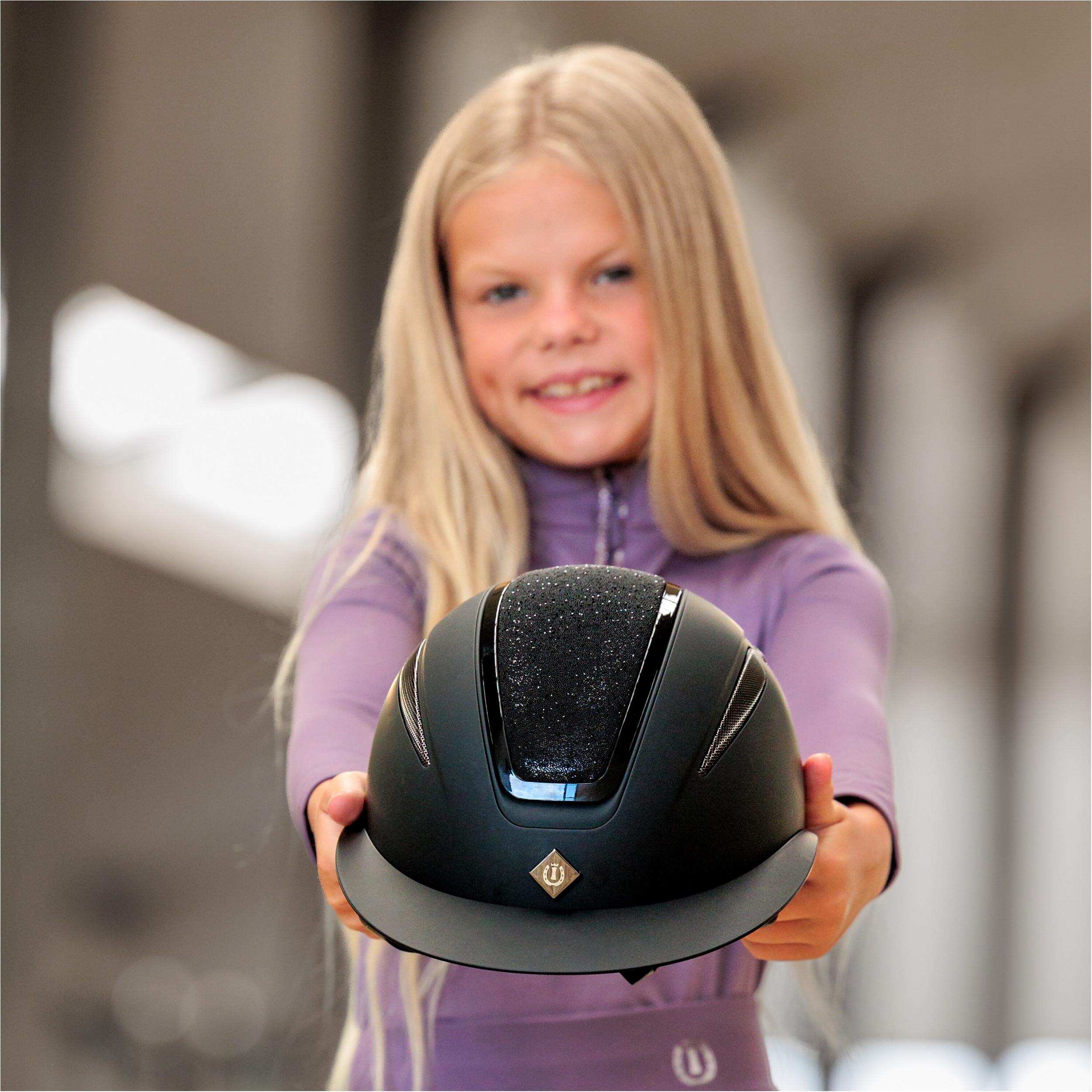 Reithelm IRHOlania Deluxe big visor schwarz glitter