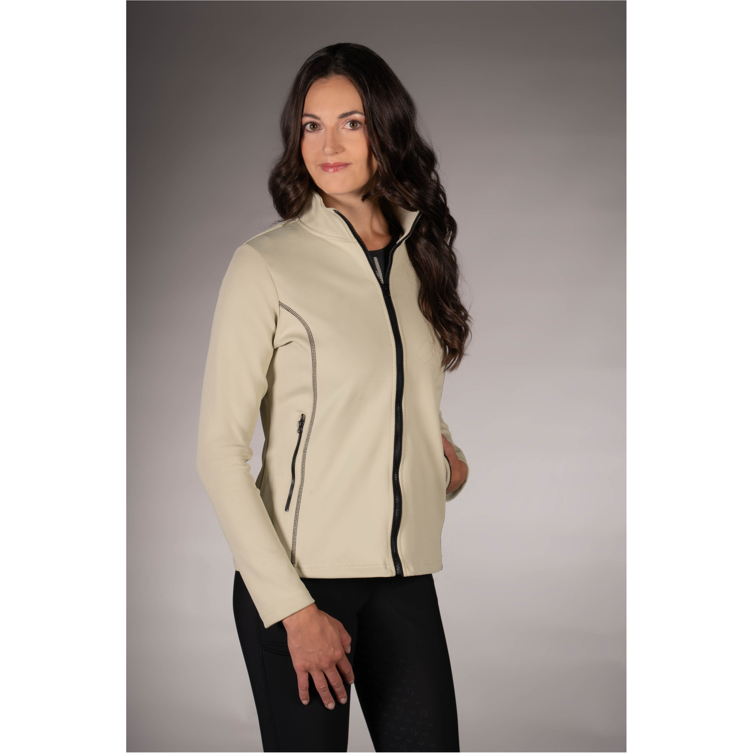 Damen Sweatjacke LIMONE grau/beige