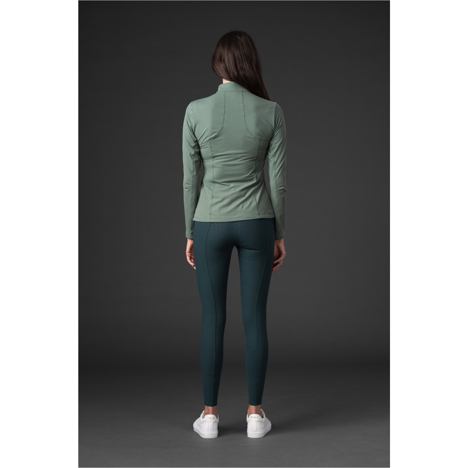 Damen Funktionsshirt Langarm BREE half-zip duck green