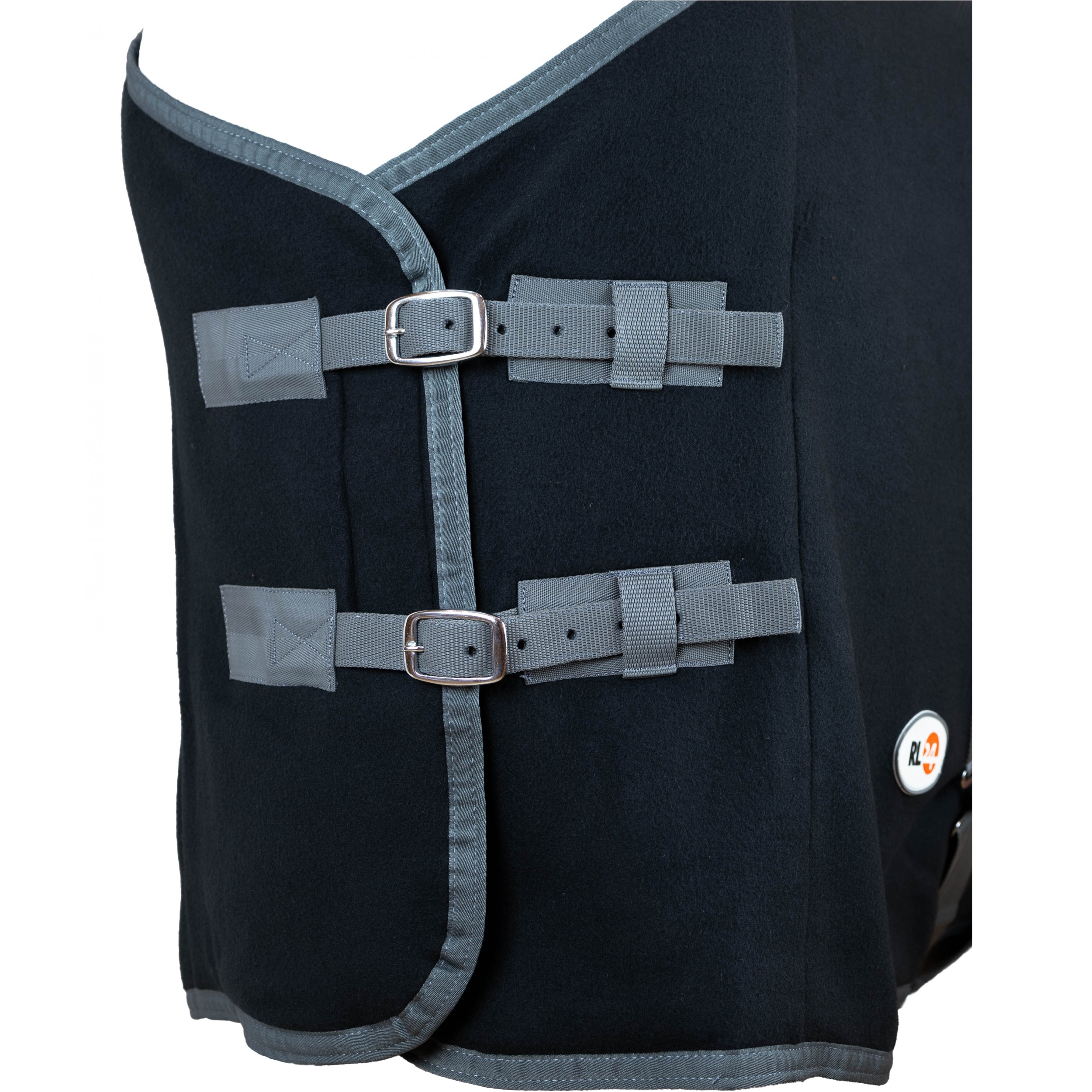 Abschwitzdecke mit Kreuzgurt BASICLINE schwarz