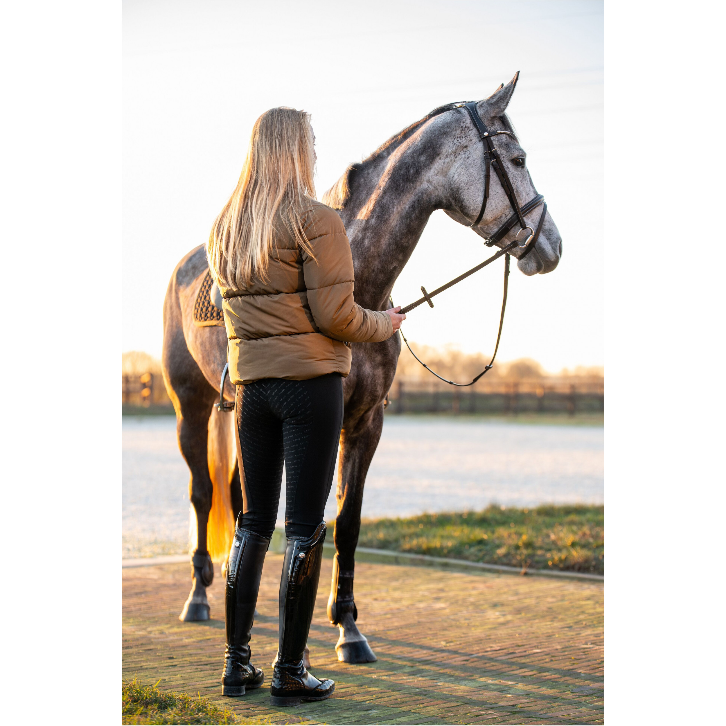 Damen Reithose Silikon Vollbesatz RACHEL schwarz