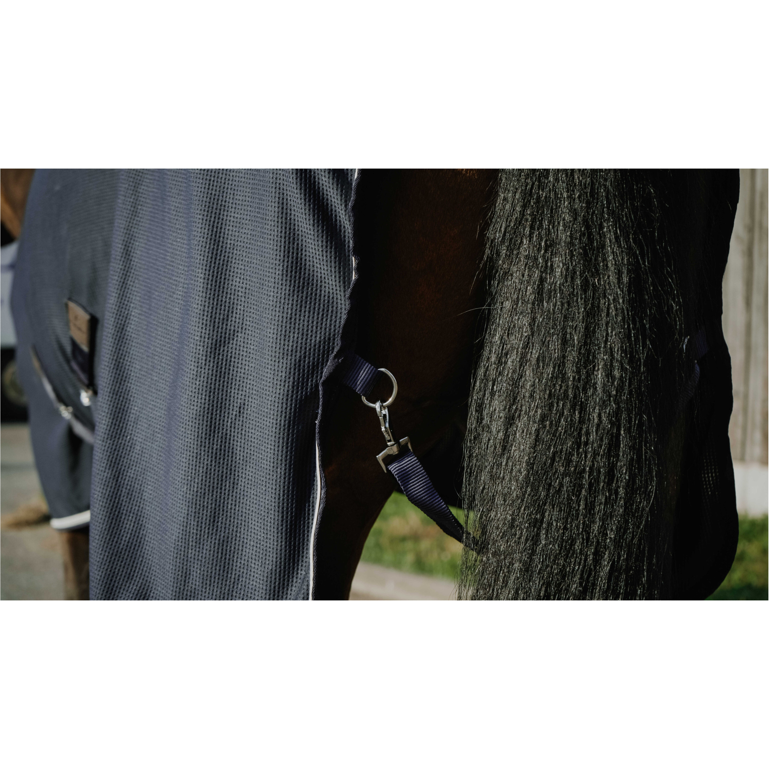 Abschwitzdecke mit Waffelstoff DRYCOOL navy