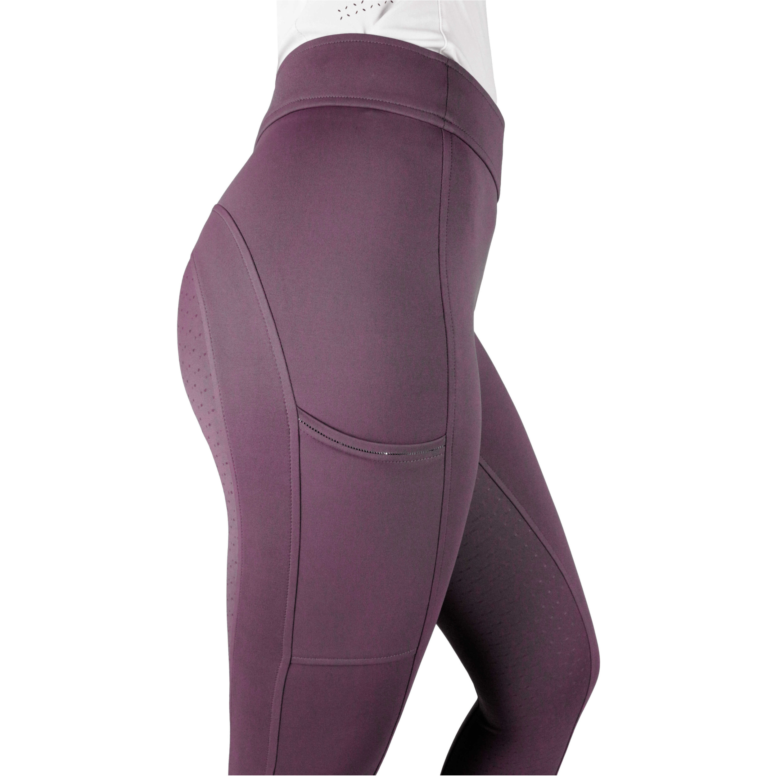 Damen Reitleggings Silikon Vollbesatz EK-BIRDY violett