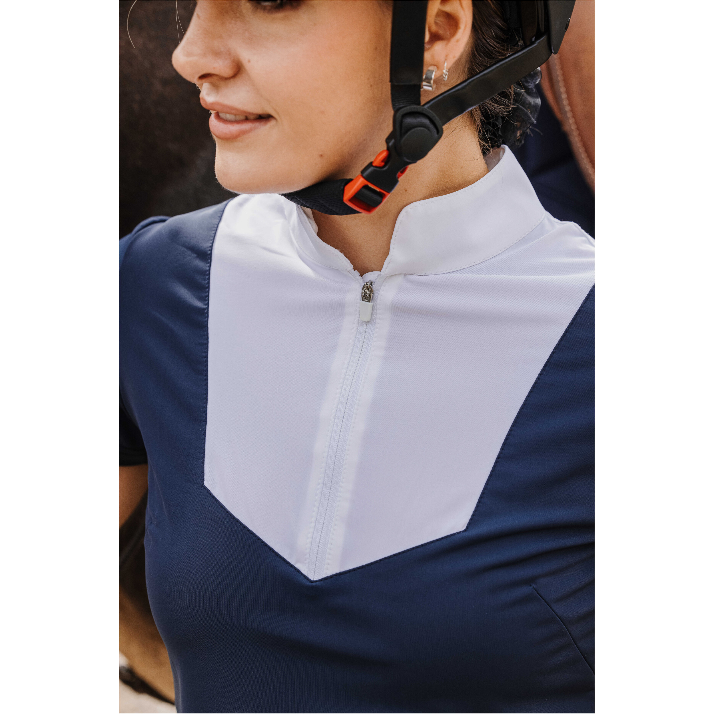 Damen Turnierpolo mit Reißverschluss vorne Tokyo navy 