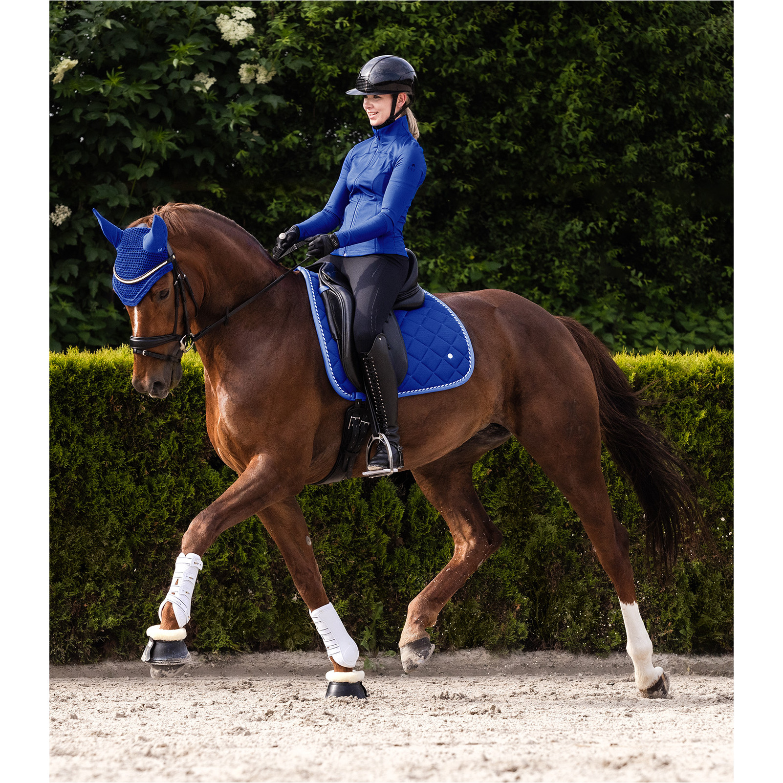 Fliegenhaube mit Mesh-Ohren BASIC saphirblau
