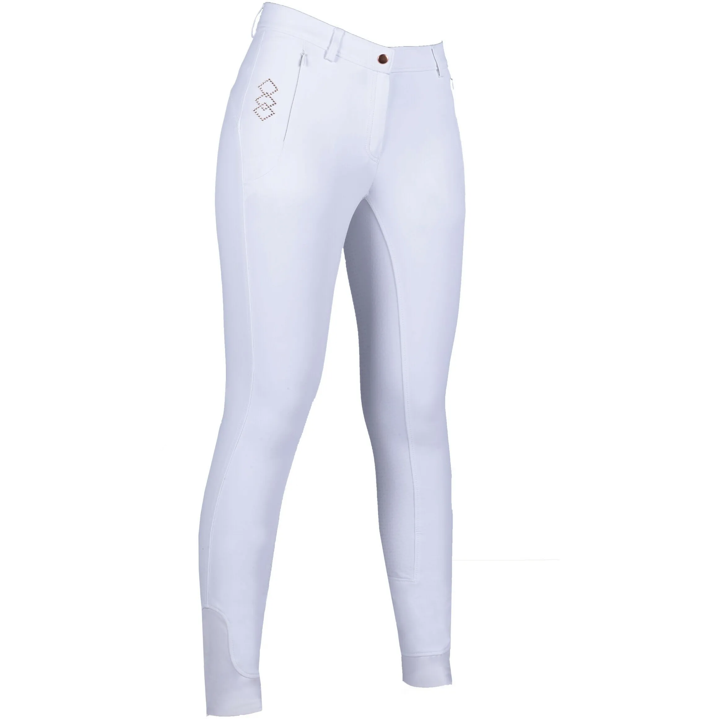 Damen Reithose Silikon Vollbesatz ALEXIS weiß