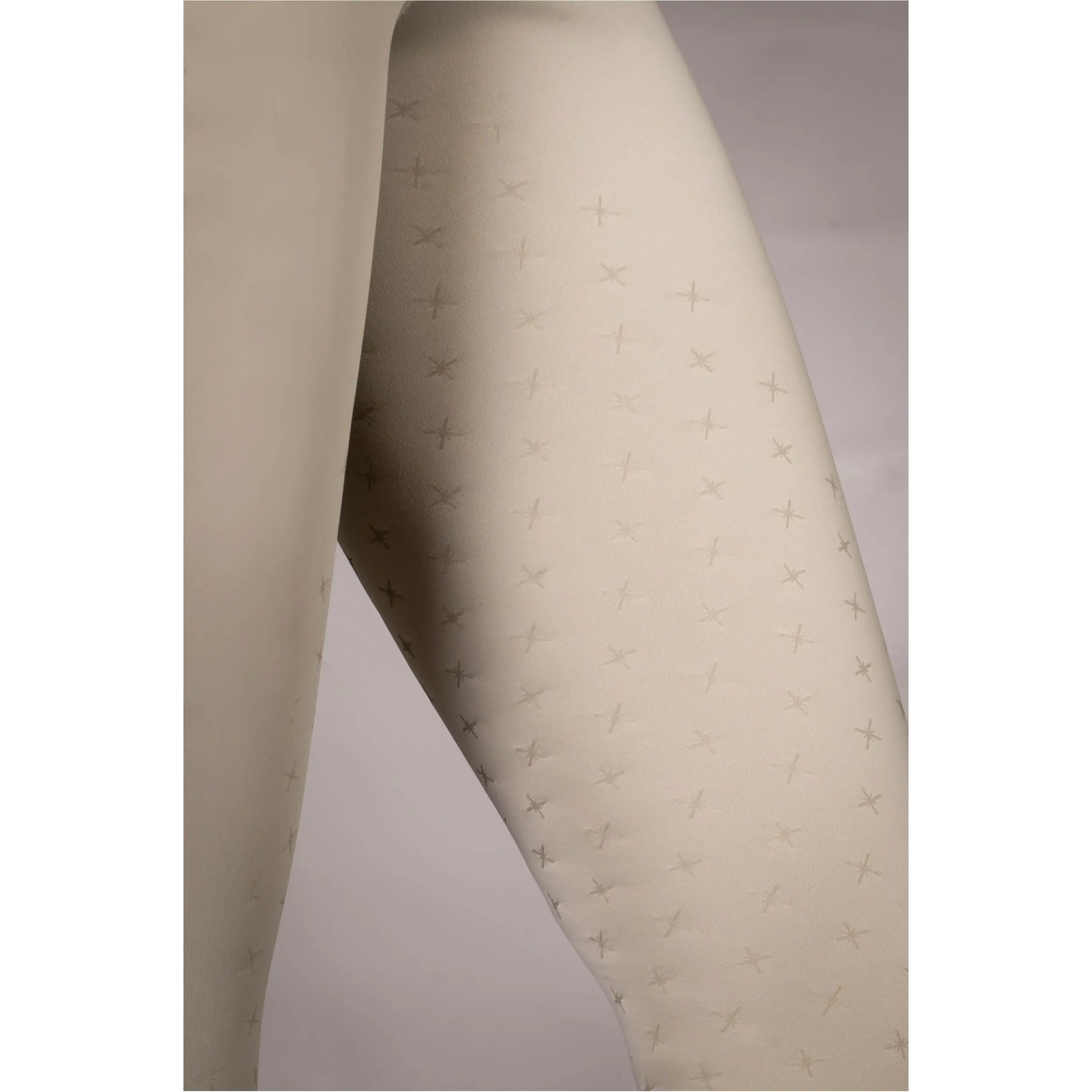Damen Reitleggings Silikon Vollbesatz LIMONE grau/beige