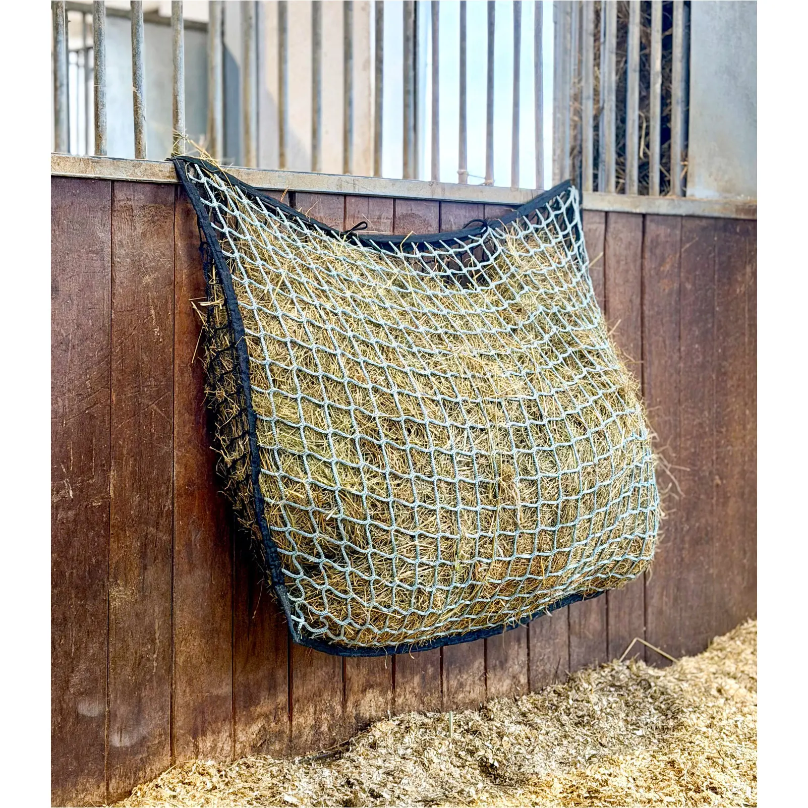 Heunetz DUO knotenlos 2-seitig rechteckig schwarz/mistel 120x90cm