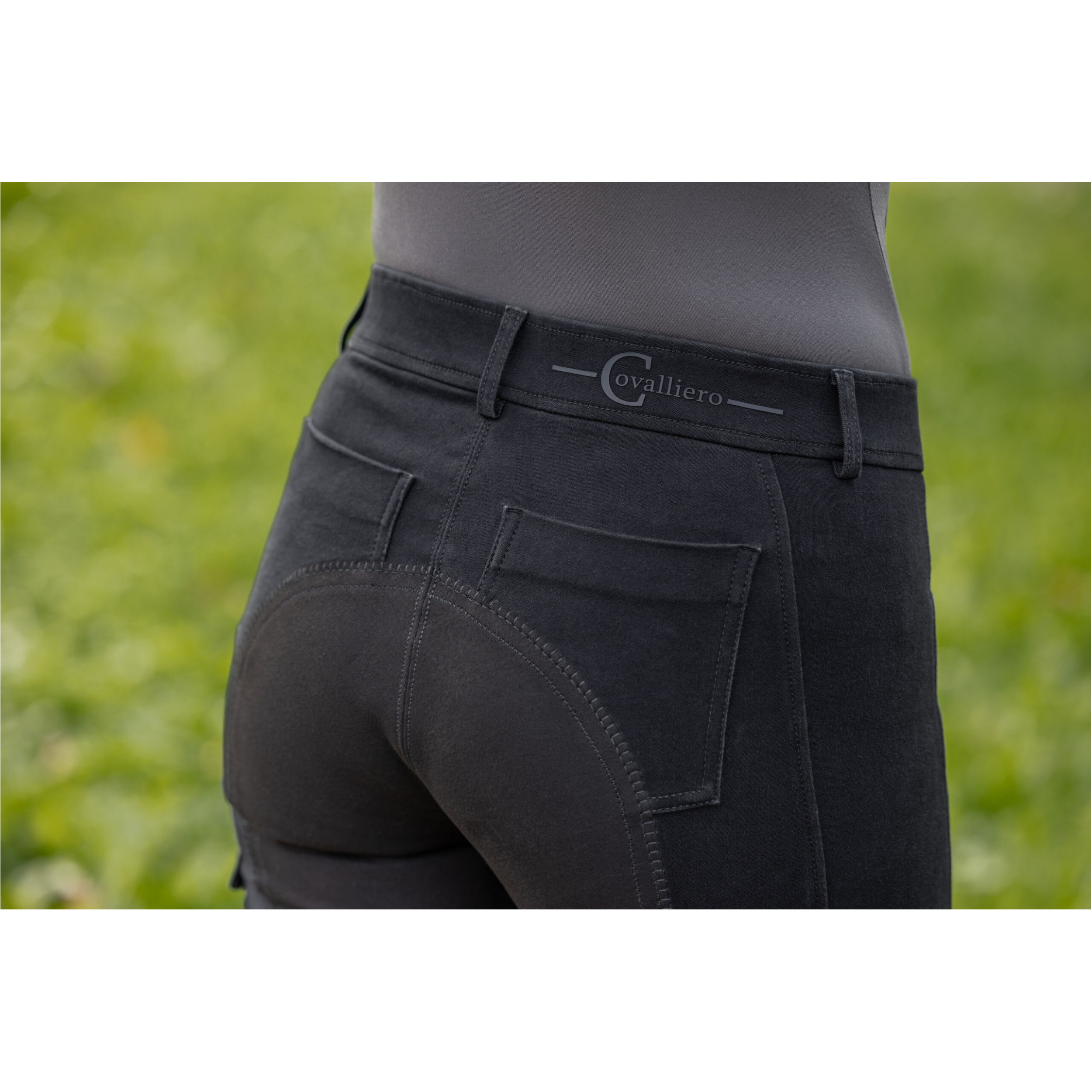 Damen Jodhpur Reithose Vollbesatz BASIC PLUS graphite
