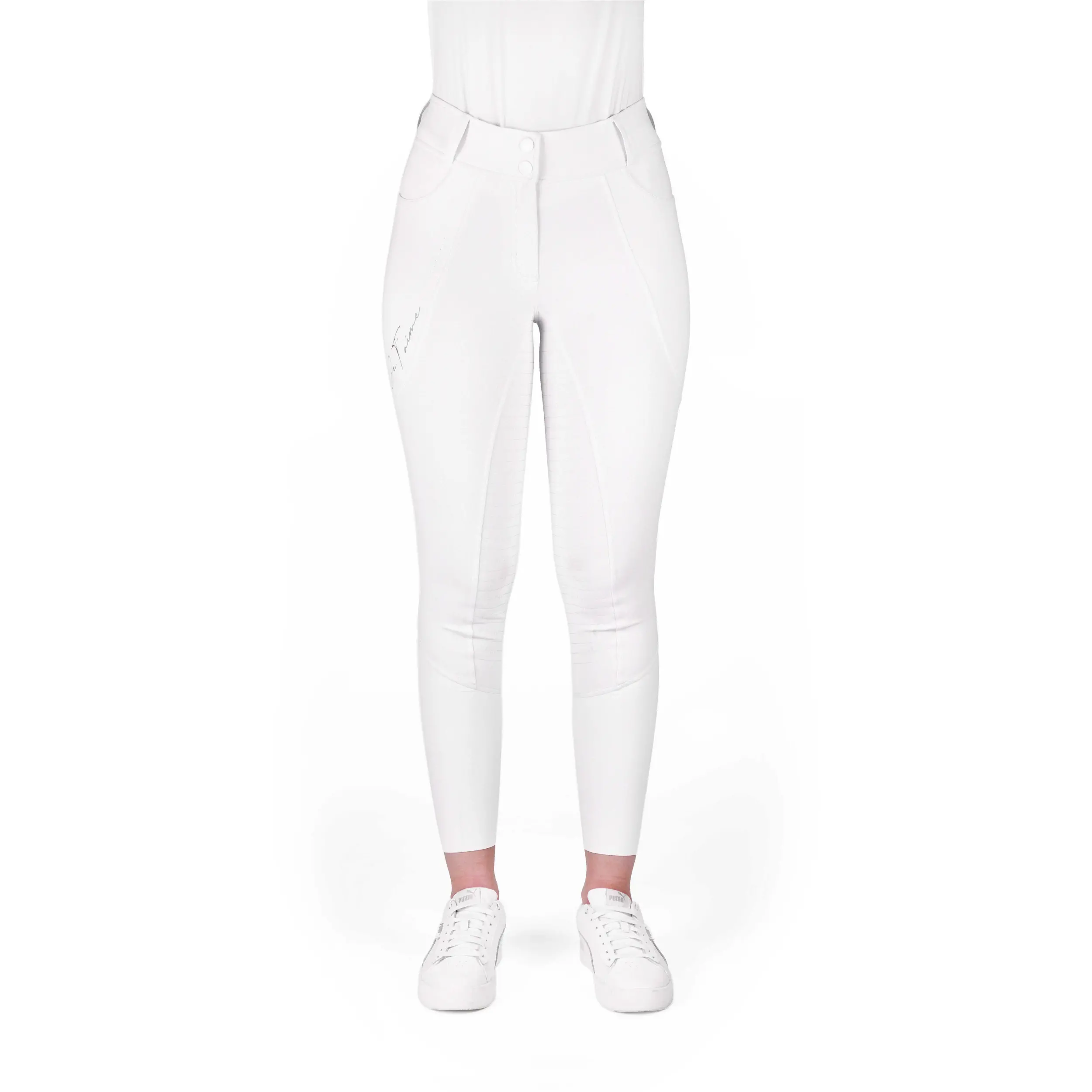 Damen Reithose Silikon Vollbesatz Je t’aime EK-ELSA weiß