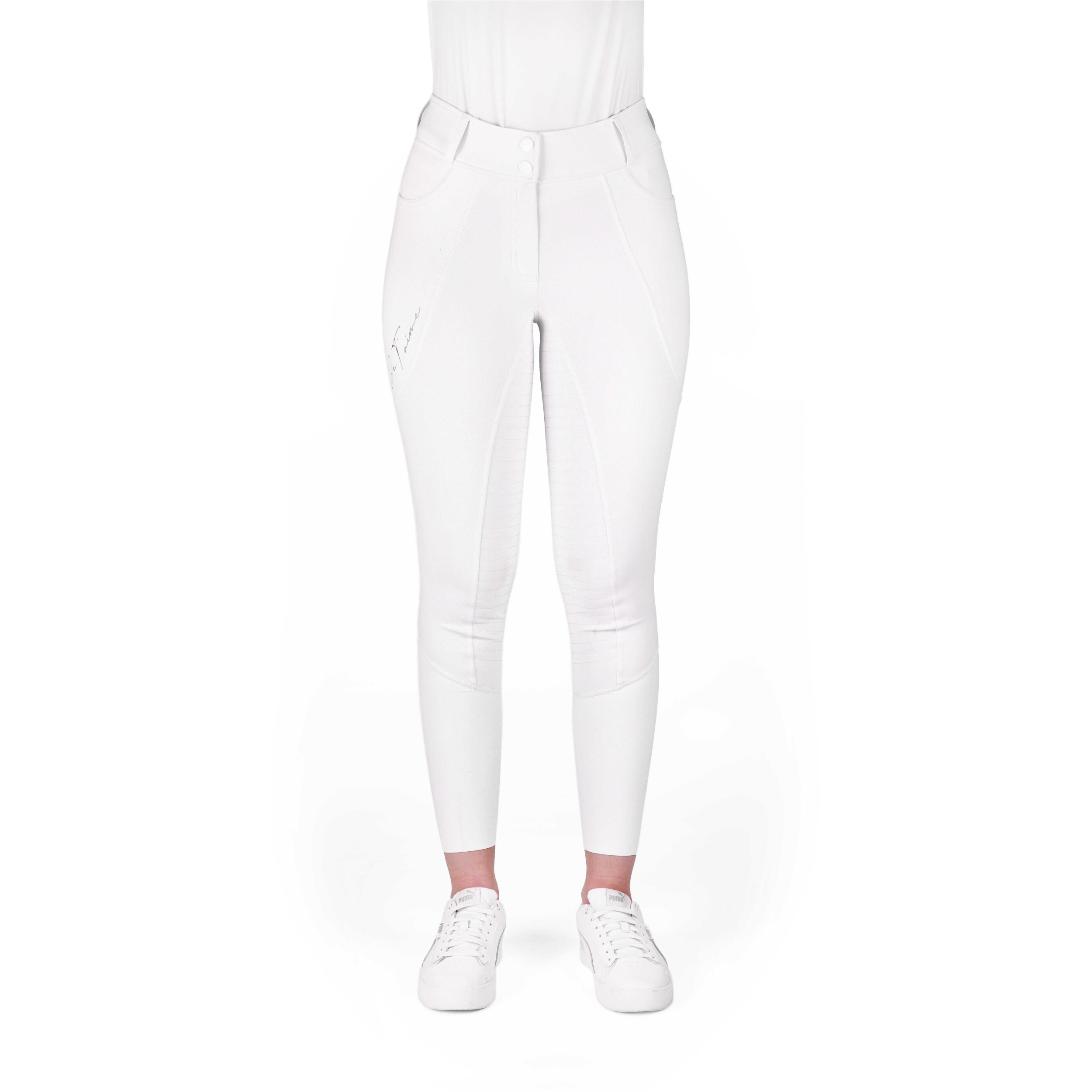 Damen Reithose Silikon Vollbesatz Je t’aime ELSA weiß Damen Reithose Silikon Vollbesatz Je t’aime ELSA weiß