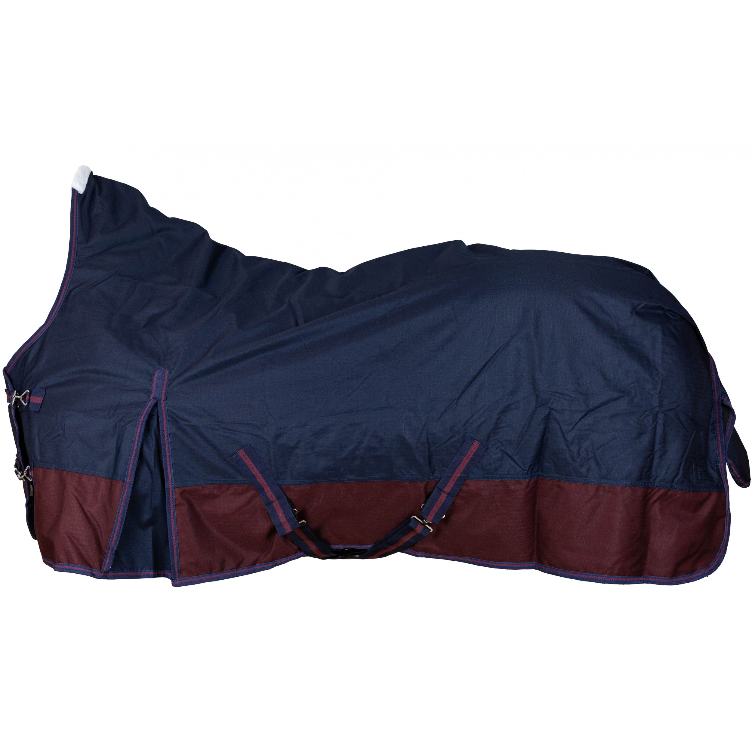 Winterdecke High Neck 200g Füllung 600D BASICLINE marine/kastanie