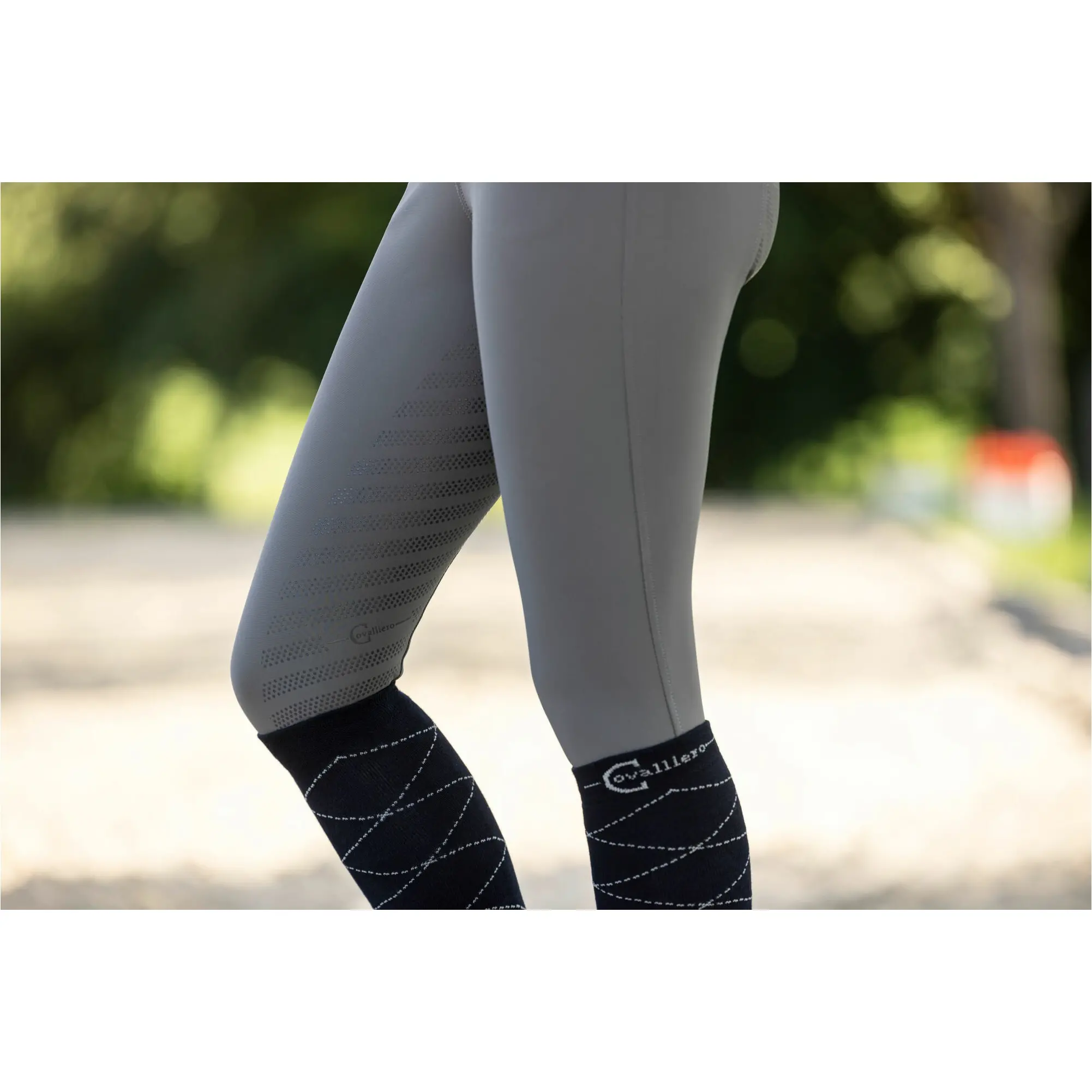 Damen Reithose Silikon Vollbesatz JANNE x PINKRIBBON graphite