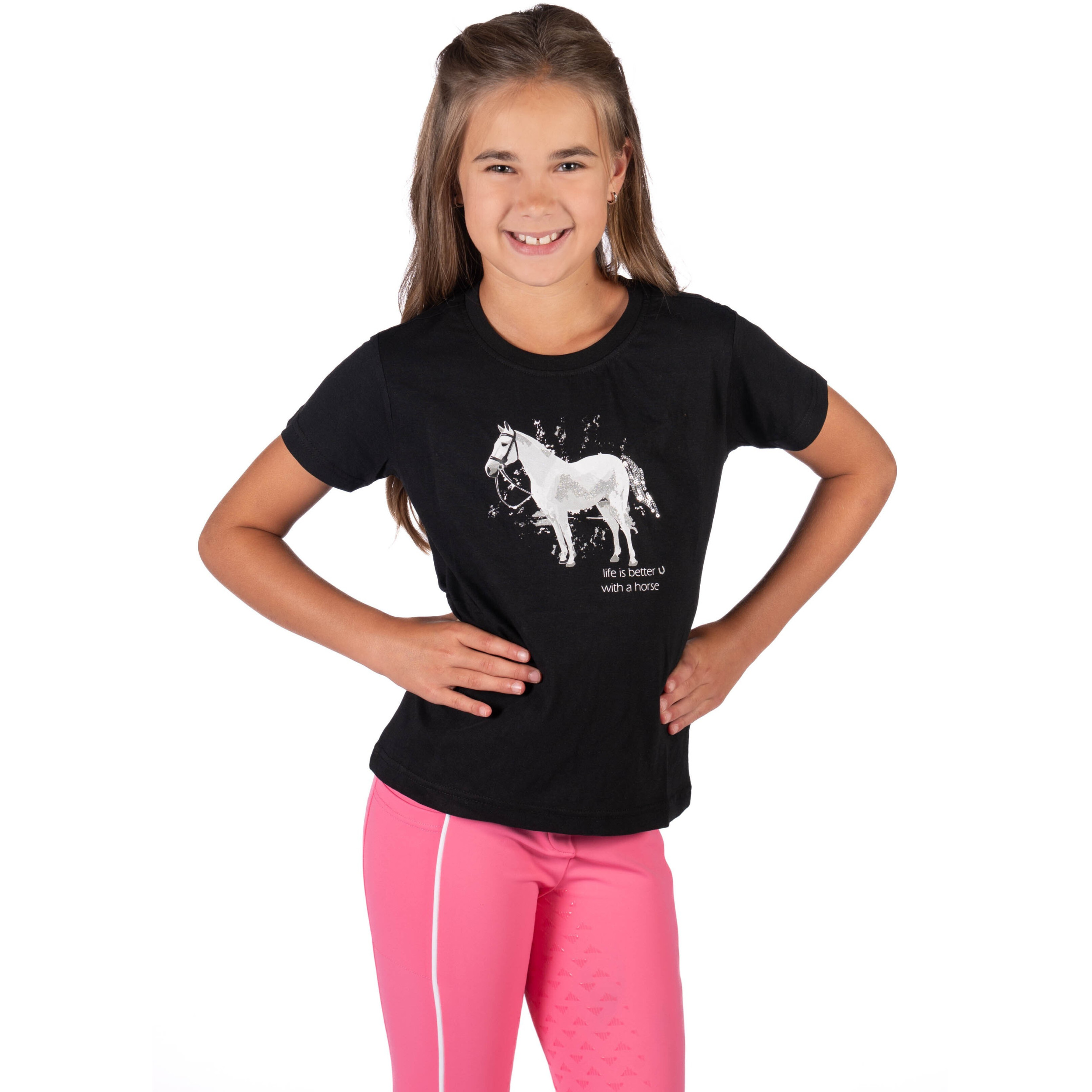 Kinder T-Shirt SPARKLE schwarz