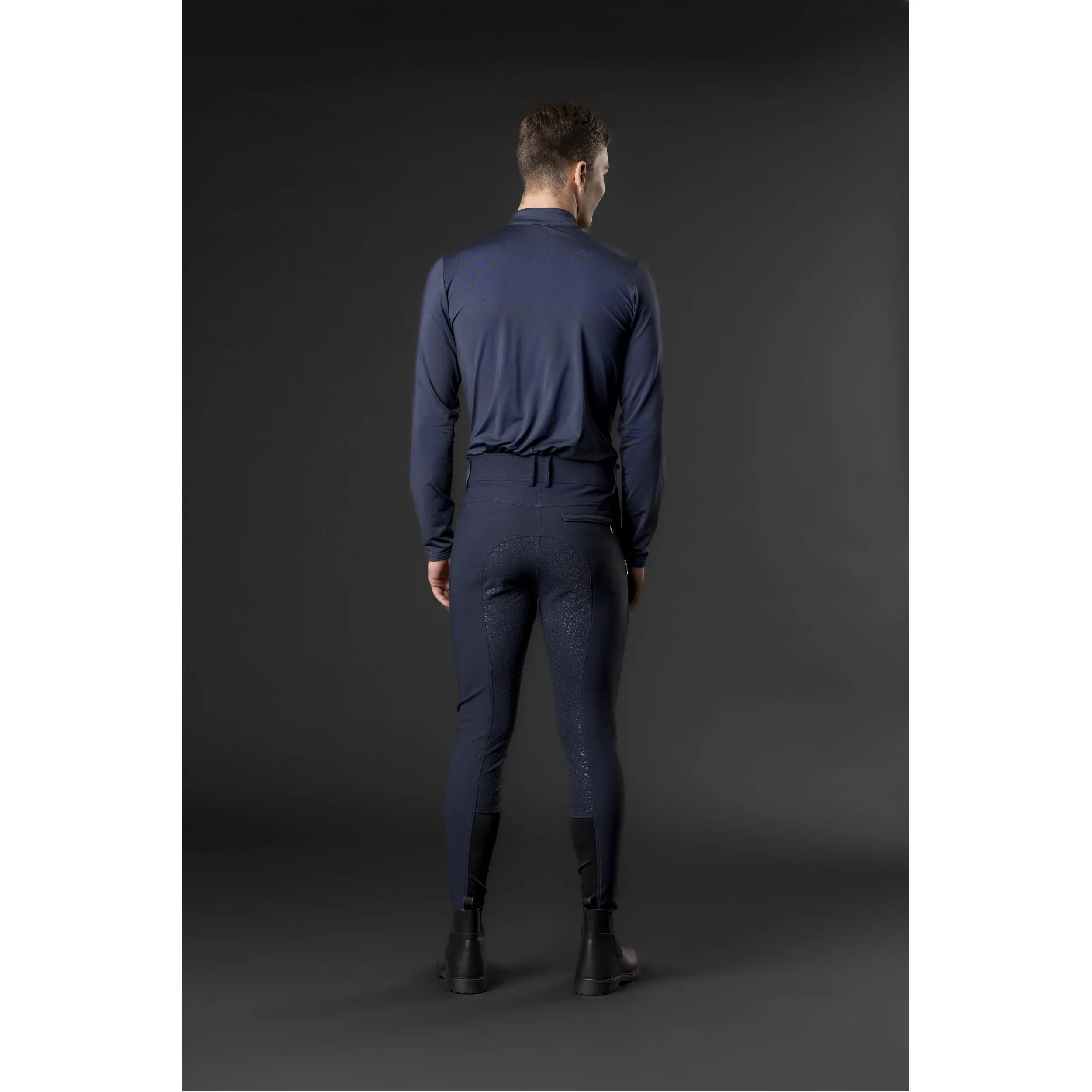 Jungen Reithose Silikon Vollbesatz HURT navy
