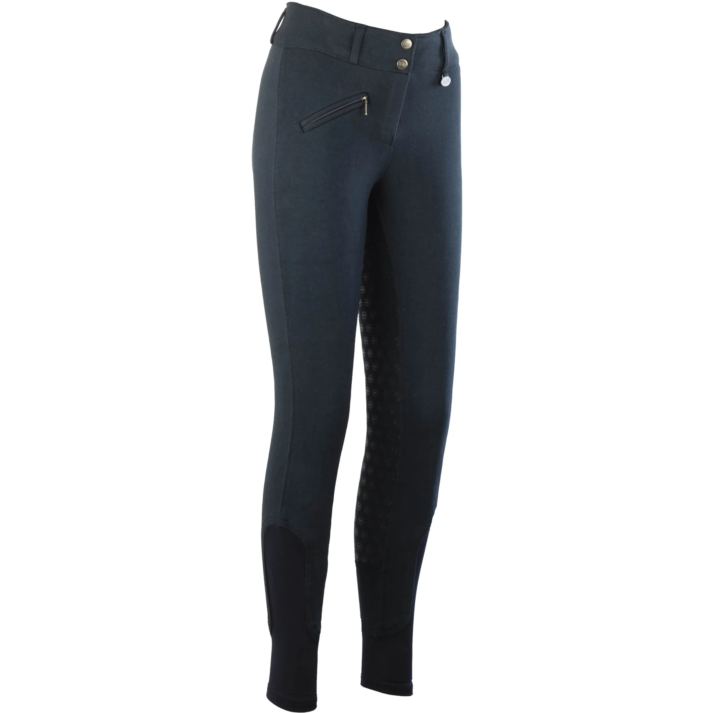 Winter Damen Reithose Silikon Vollbesatz COMFORT Hochbund nachtblau