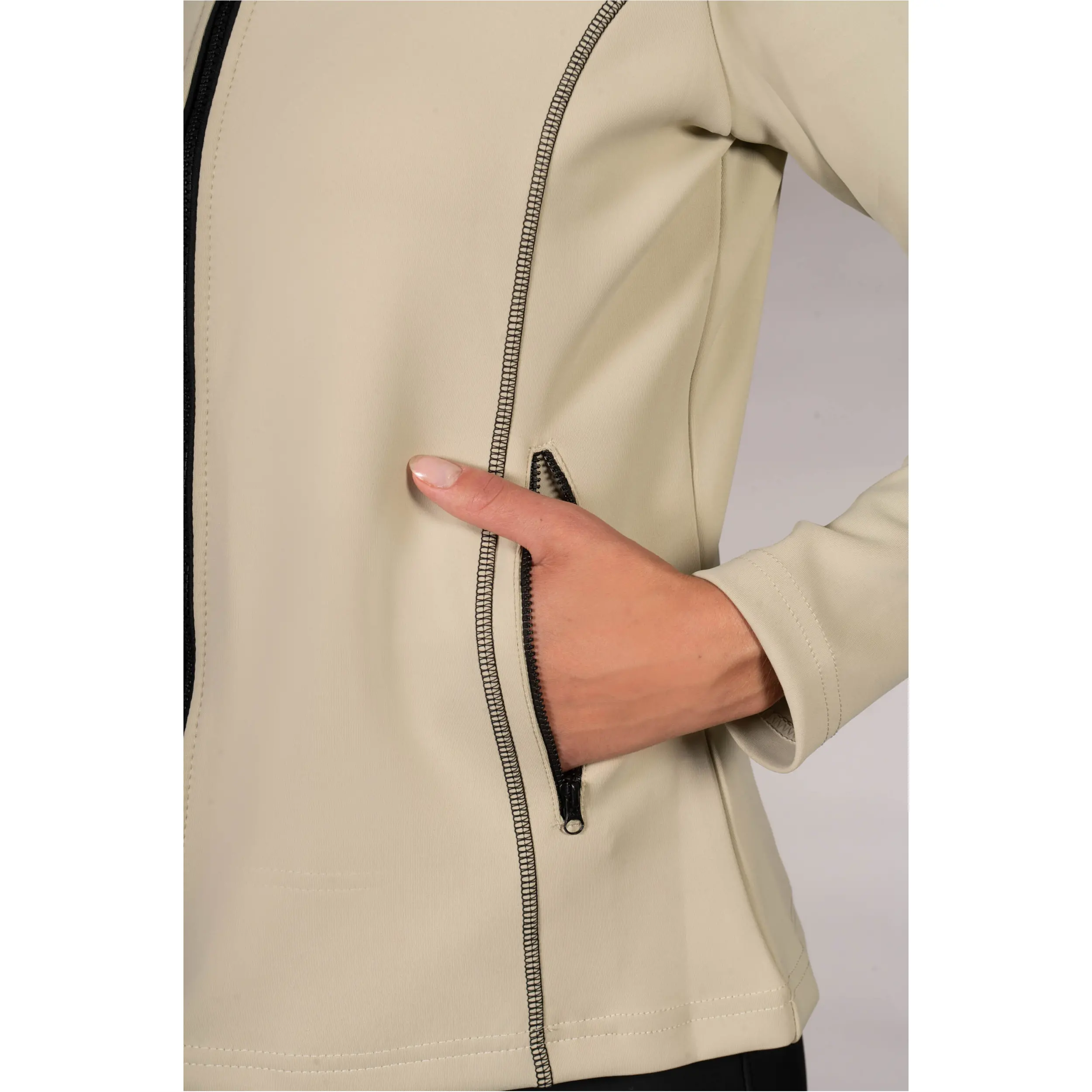 Damen Sweatjacke LIMONE grau/beige