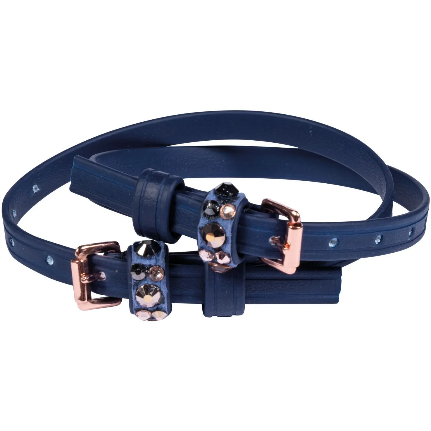 Sporenriemen ROSEGOLD GLAMOUR STYLE dunkelblau