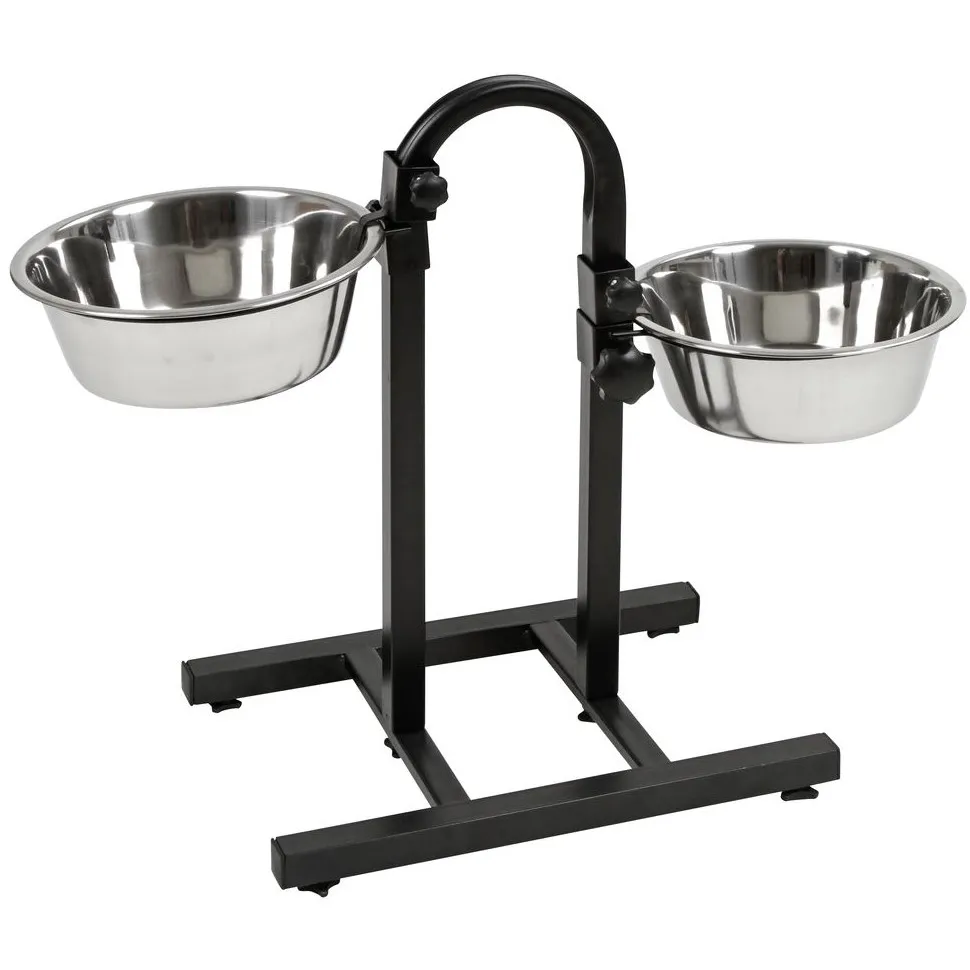 Futterbar inkl. Näpfe beidseitig höhenverstellbar DELUXE 2x2800ml