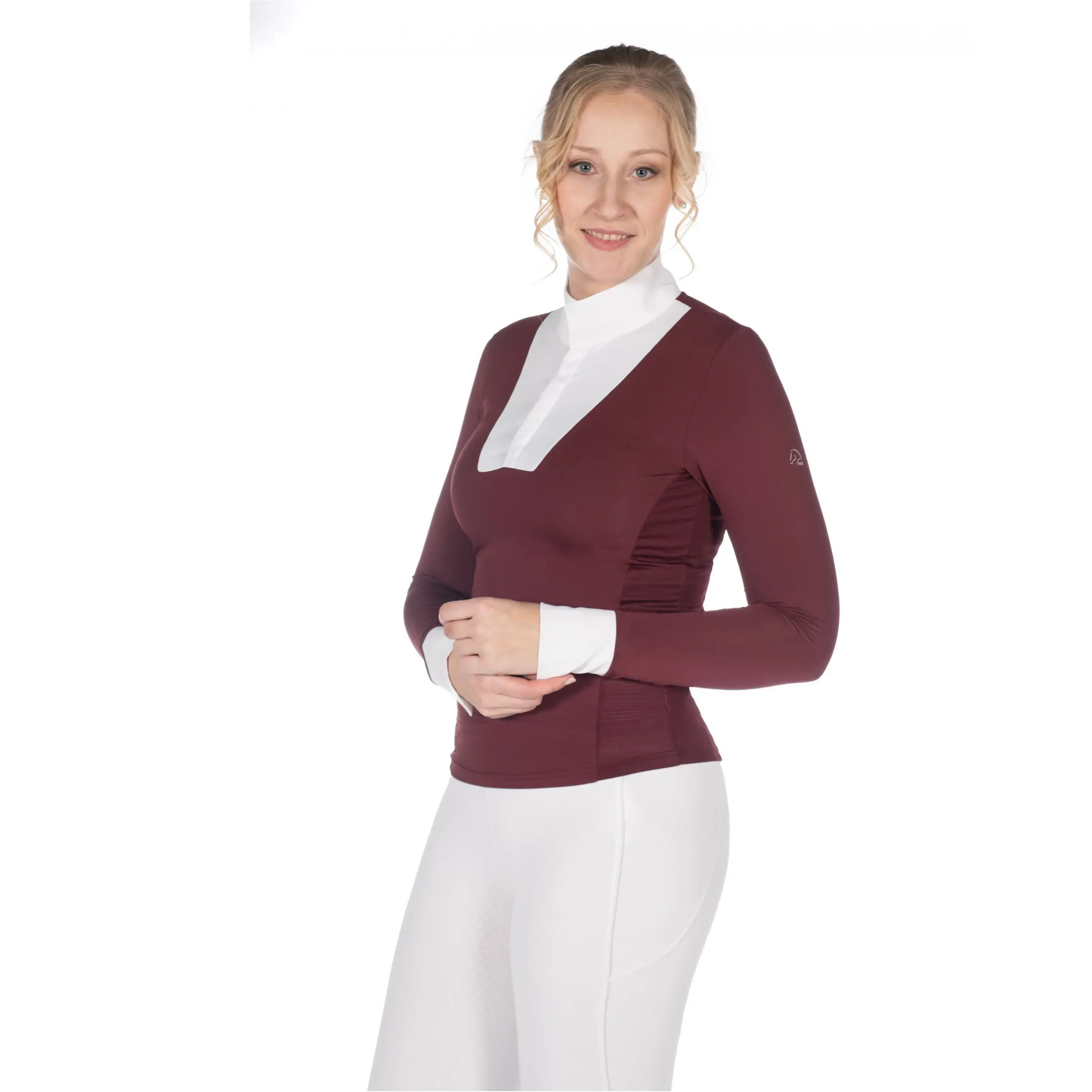 Damen Turniershirt Langarm VIRGINIA bordeaux