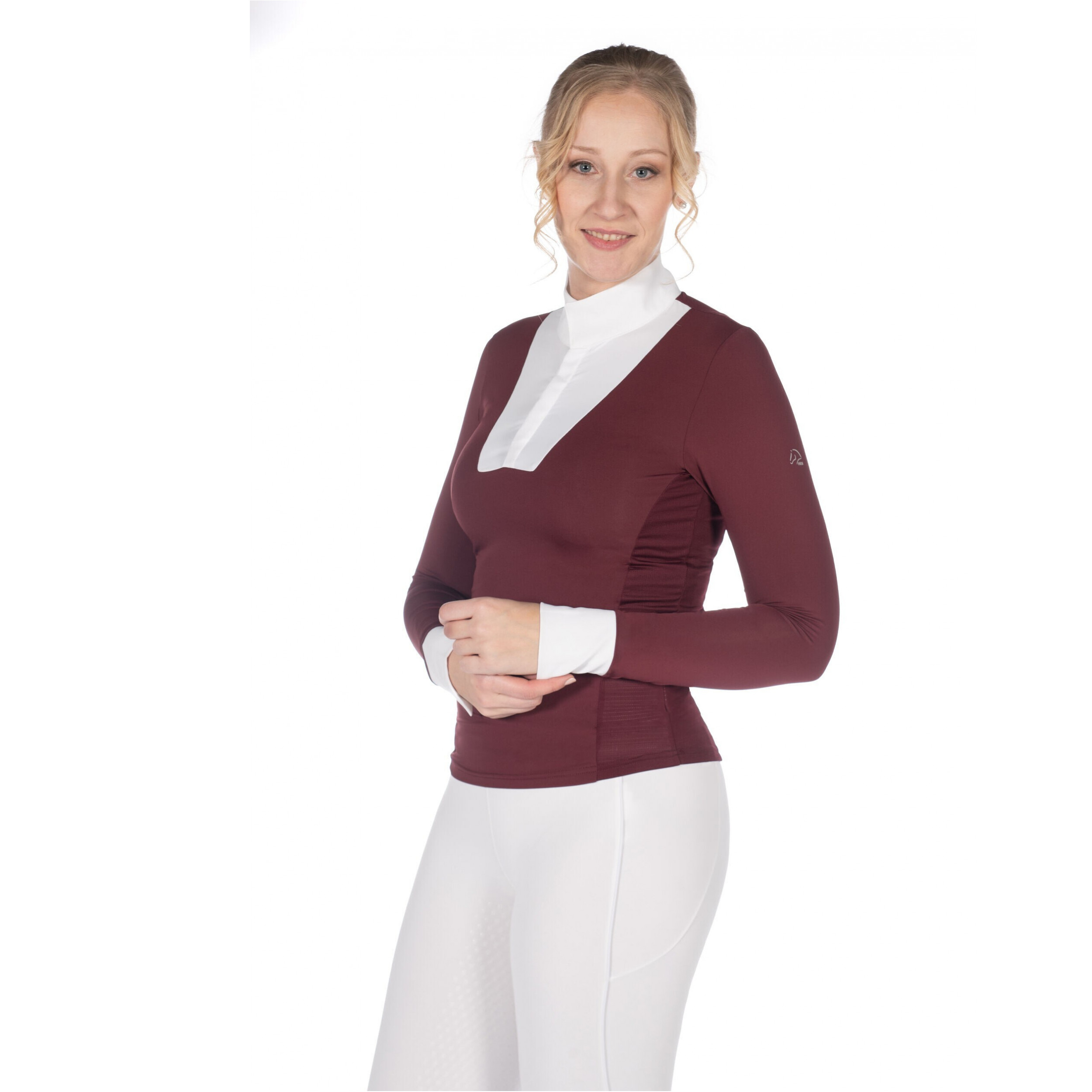 Damen Turniershirt Langarm VIRGINIA bordeaux