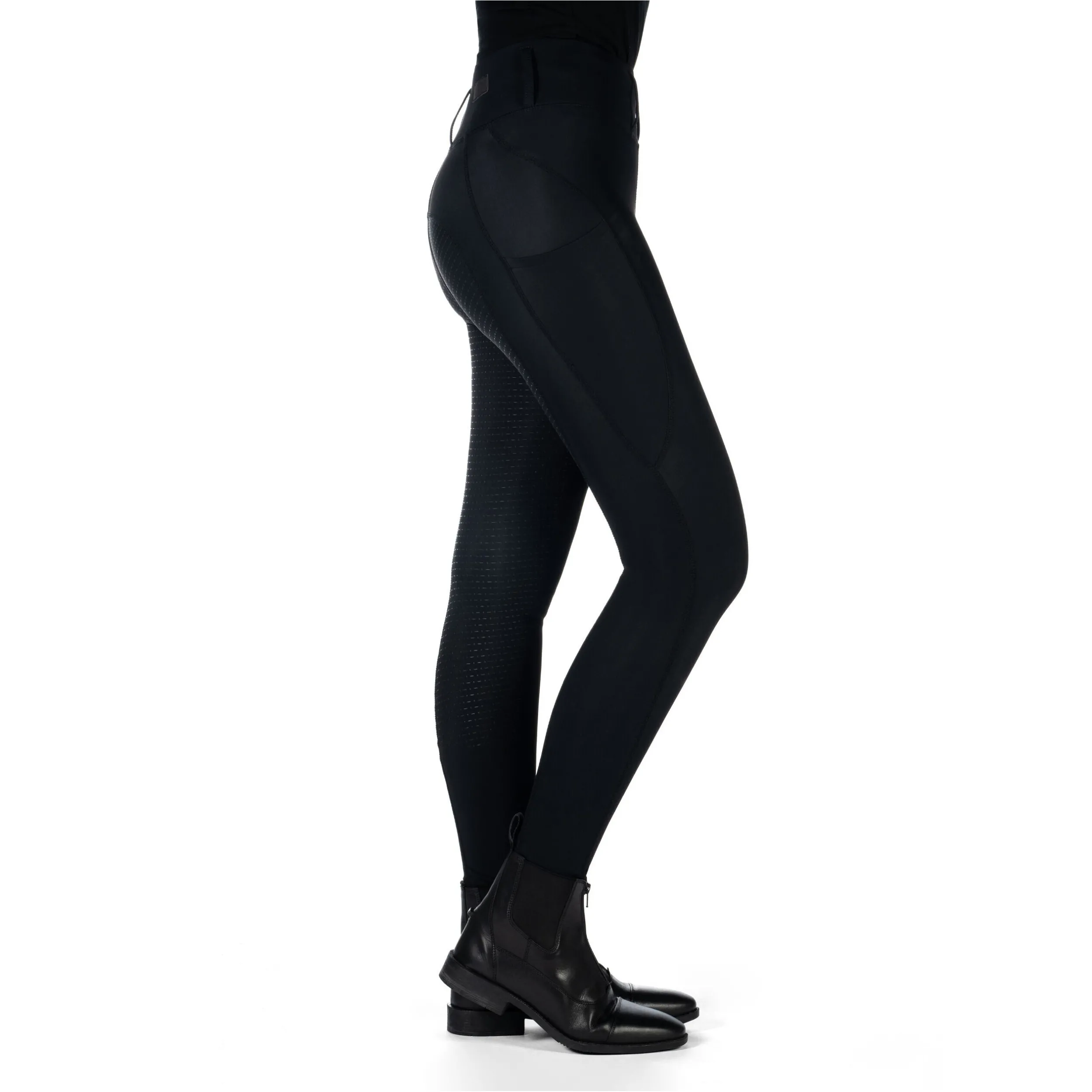 Damen Reitleggings Silikon Vollbesatz JIL HIGH WAIST schwarz
