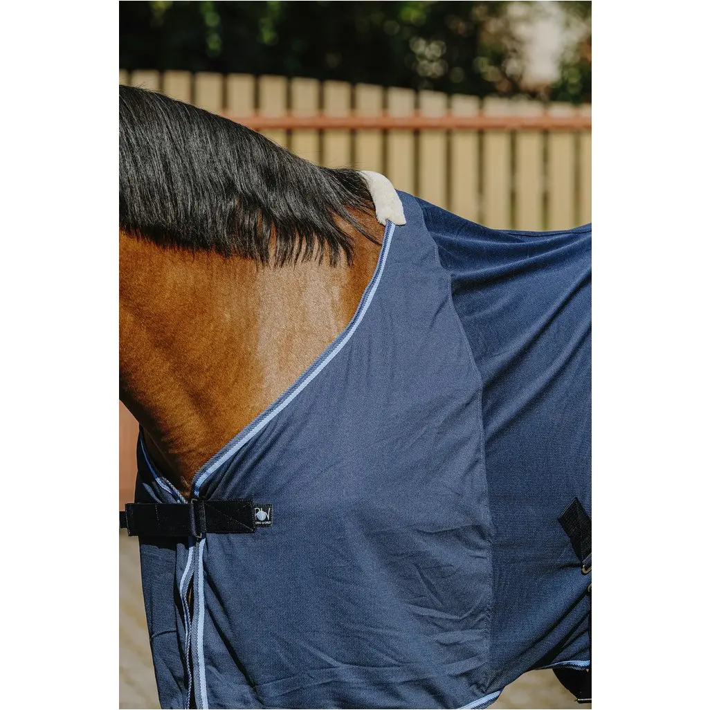 Abschwitzdecke mit feinem Netzgewebe marineblau