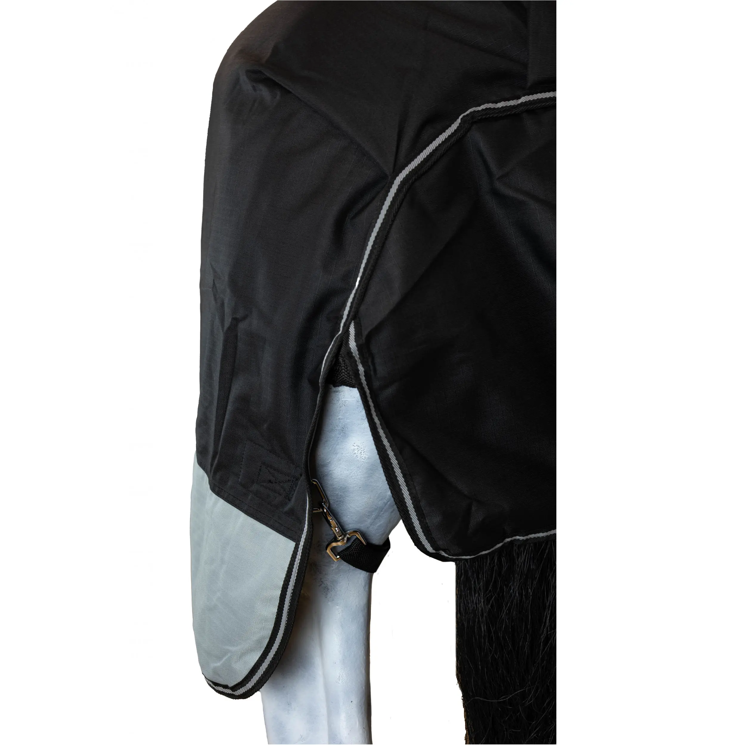 Weidedecke High Neck Polarfleece 600D BASICLINE schwarz/grau
