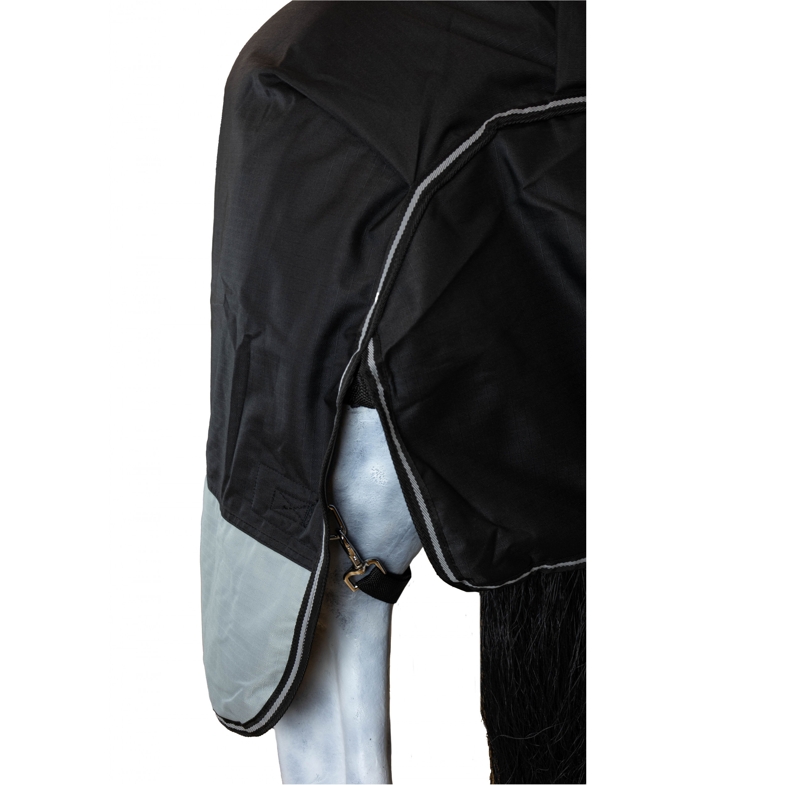 Weidedecke High Neck Polarfleece 600D BASICLINE schwarz/grau