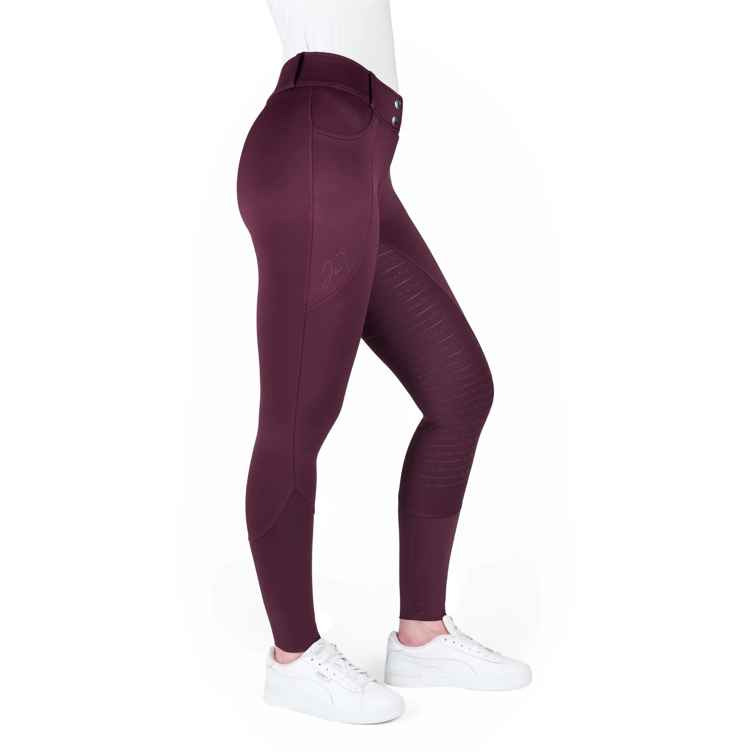 Damen Reithose Silikon Vollbesatz Je t’aime EK-ELSA pflaumenfarben