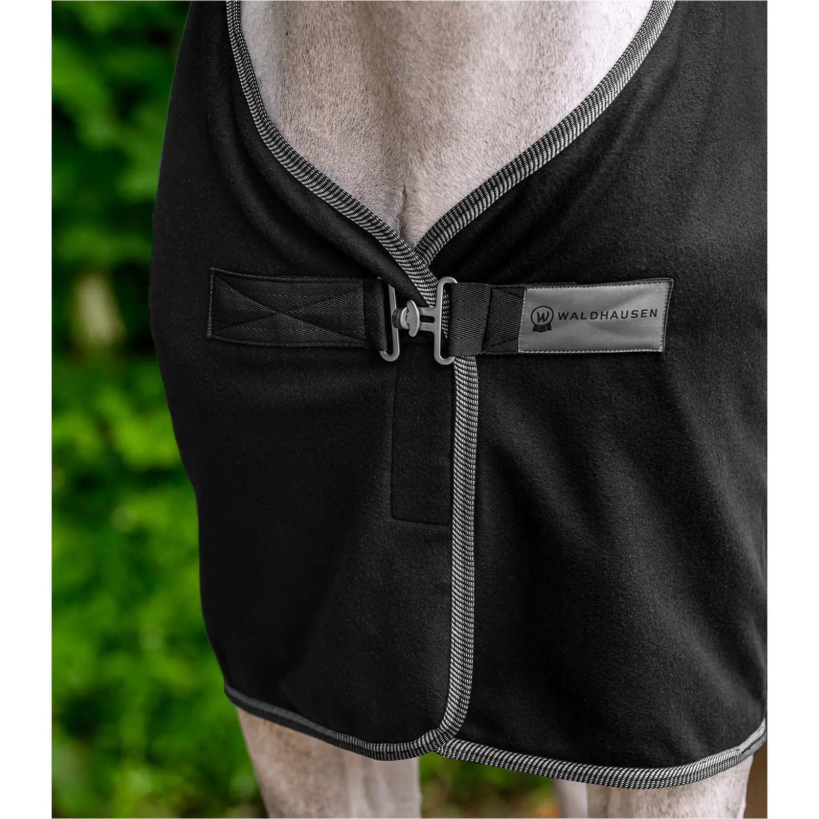 Fleecedecke mit Kreuzgurten ECONOMIC schwarz