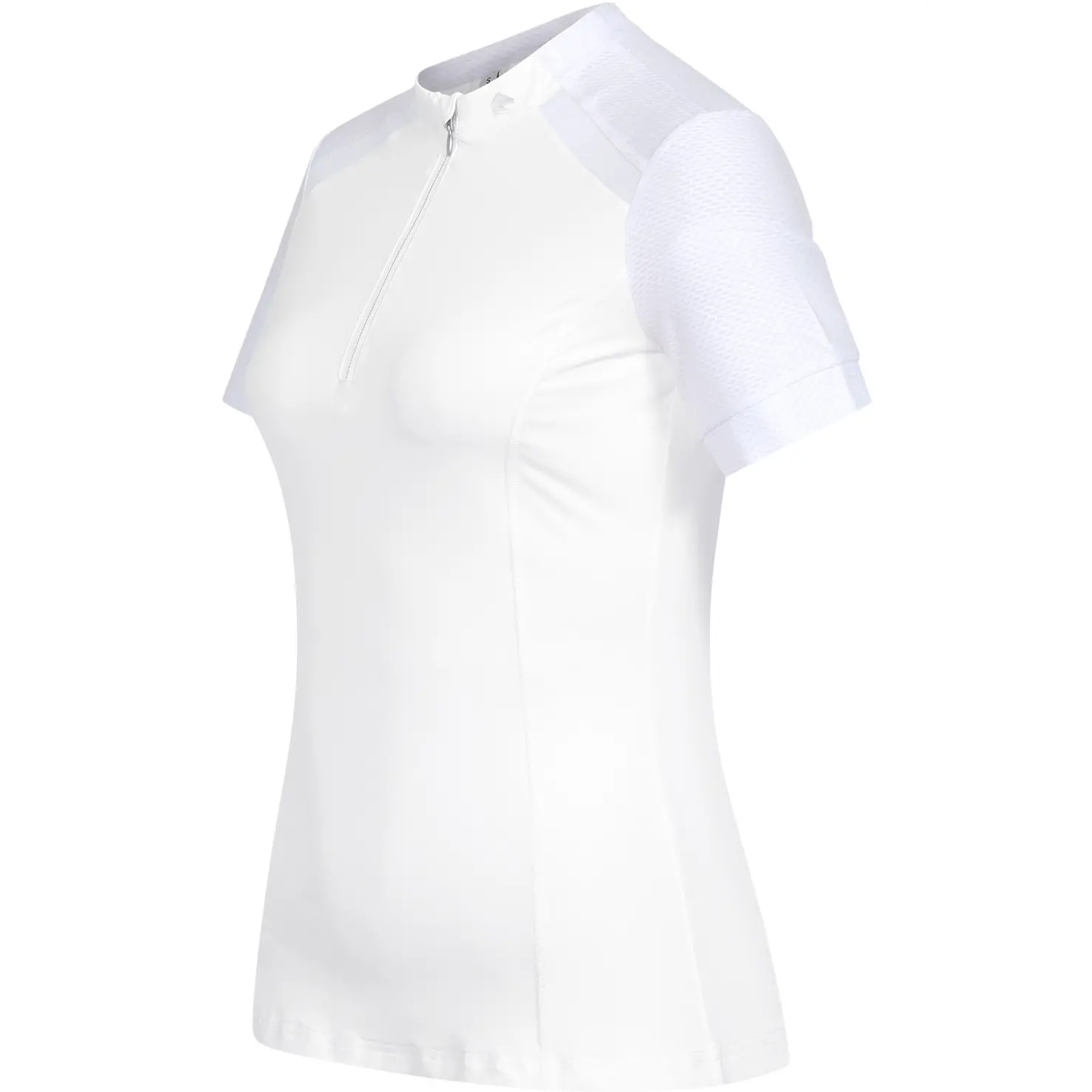 Damen Funktions-Zip-Shirt NANCY mit Mesheinsätzen weiß