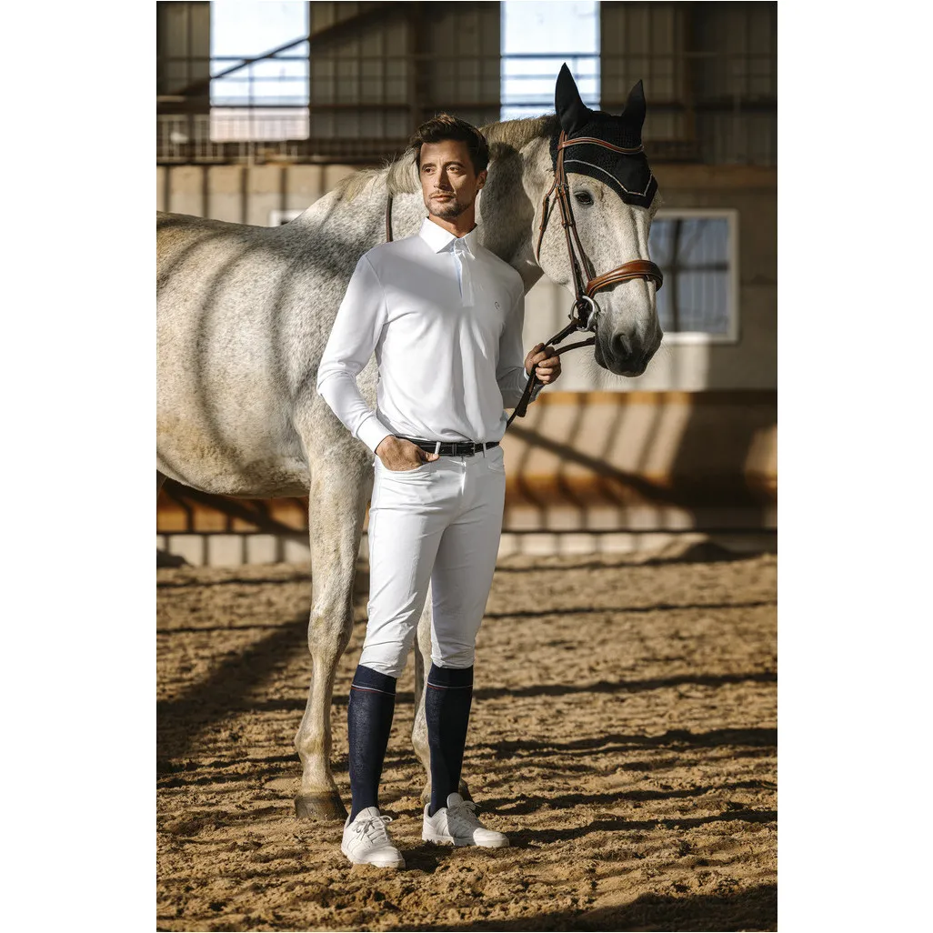 Herren Turniershirt Langarm DANY weiß