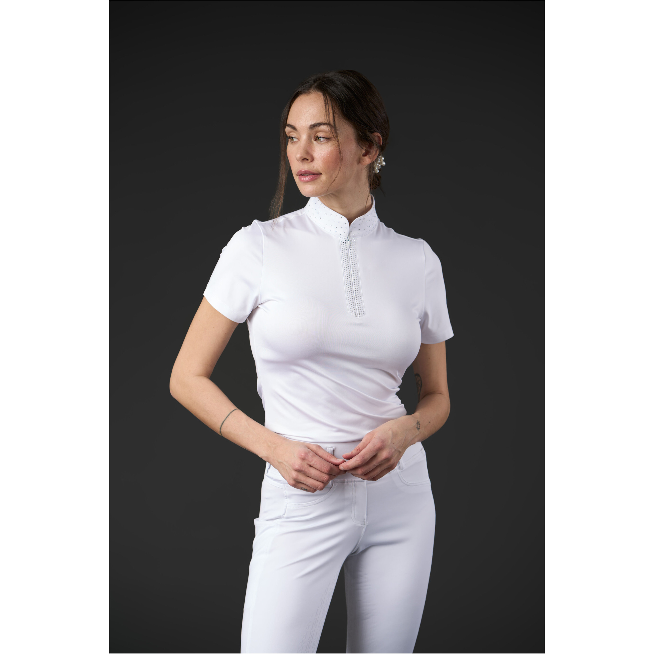 Damen Turniershirt Kurzarm ALEXIS weiß