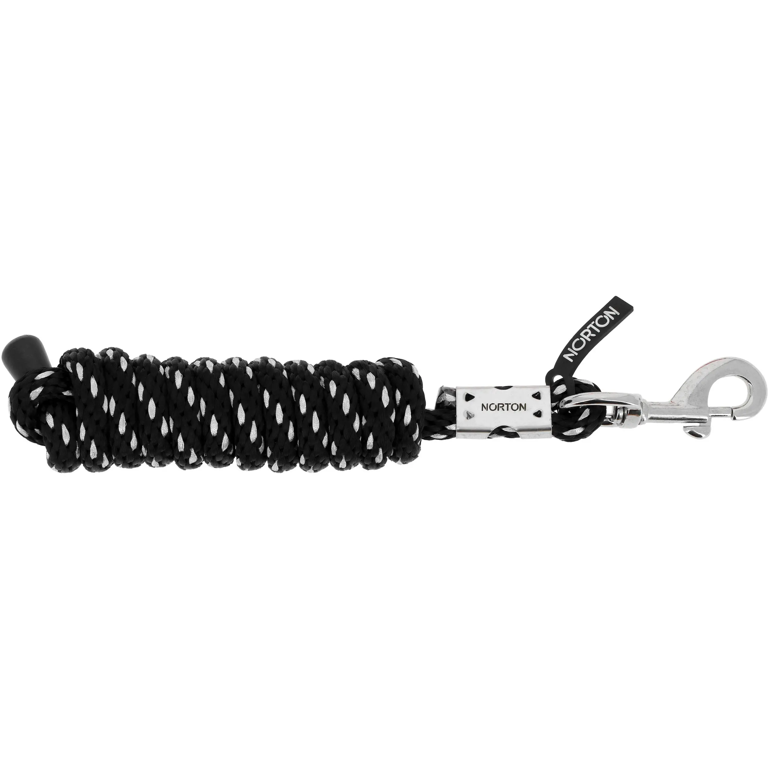 Anbindestrick zweifarbig mit Karabinerhaken ECLAT schwarz 200cm
