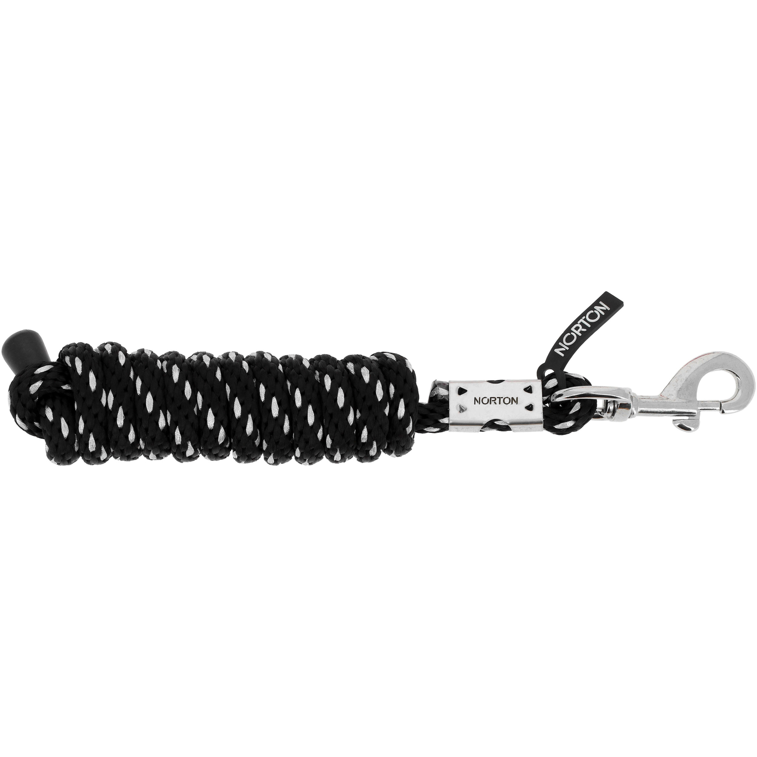 Anbindestrick zweifarbig mit Karabinerhaken ECLAT schwarz 200cm