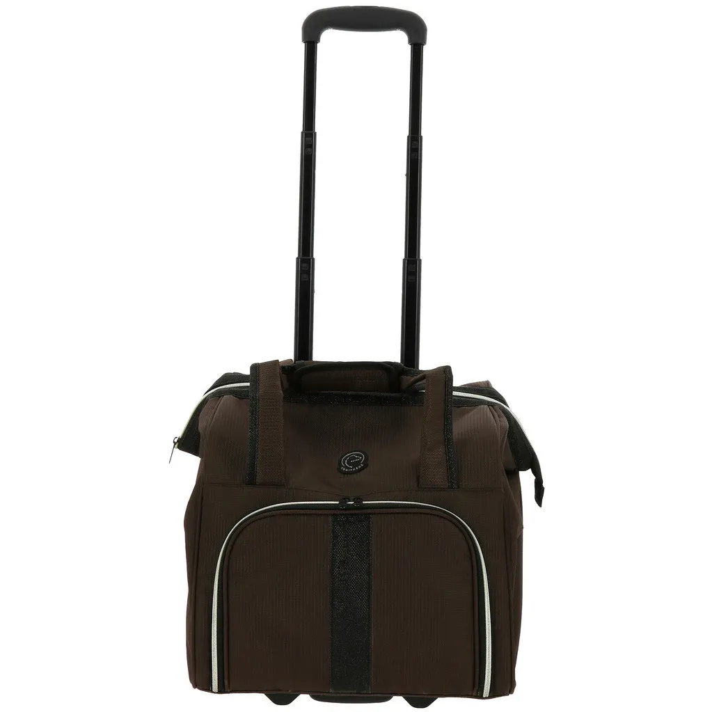 Putztasche mit Rollen braun