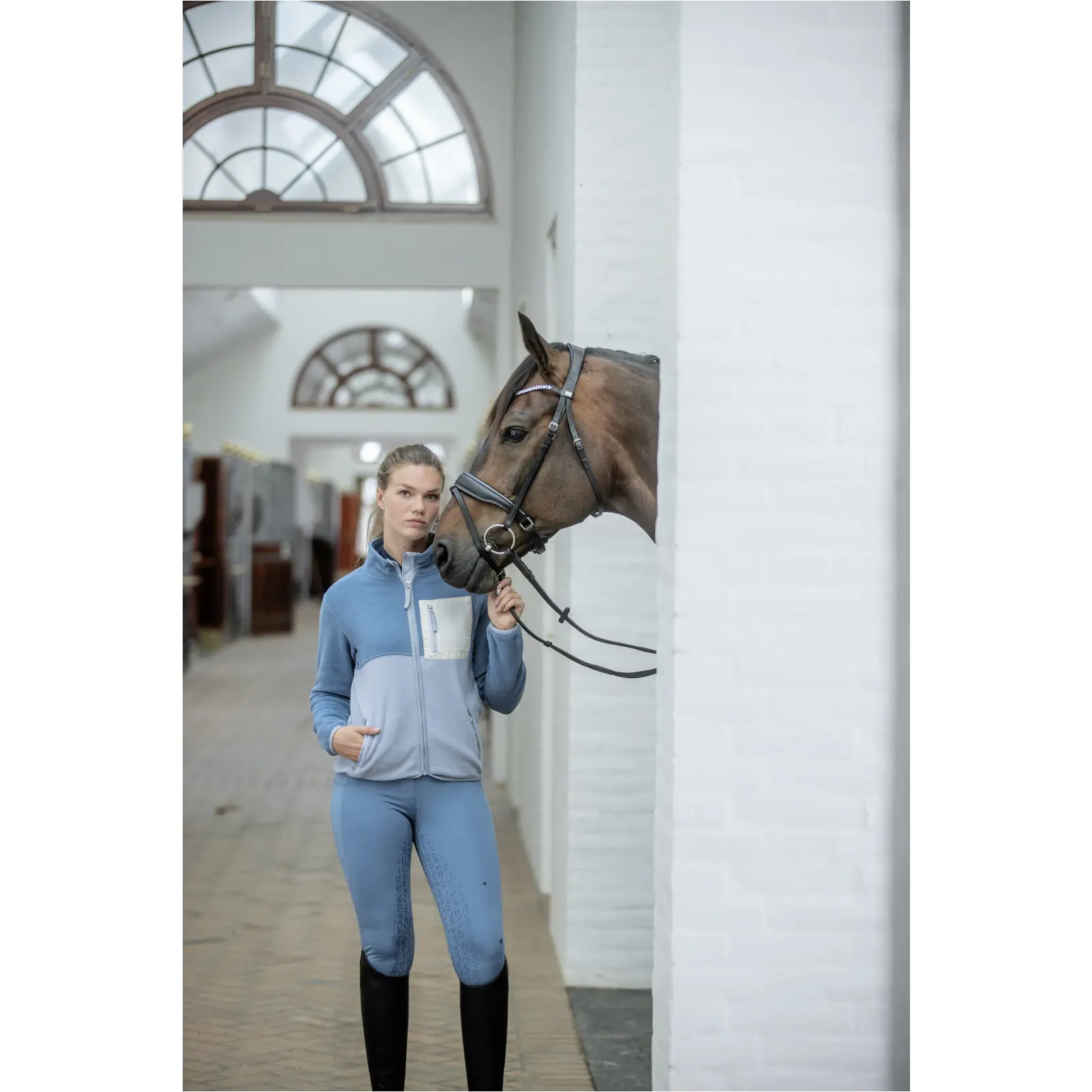 Damen Reitleggings Silikon Vollbesatz KALEA coronet blue