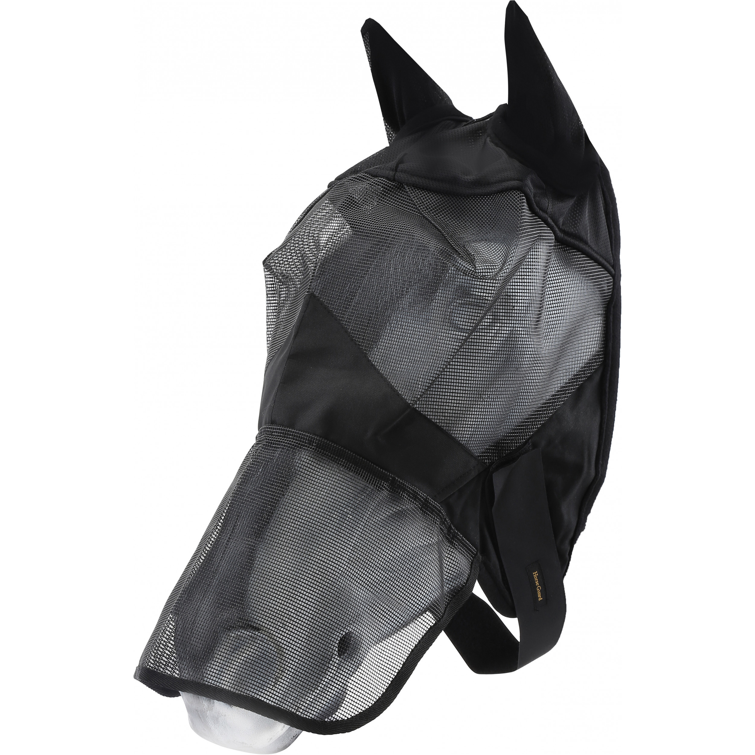 Fliegenmaske mit Nüsternschutz schwarz