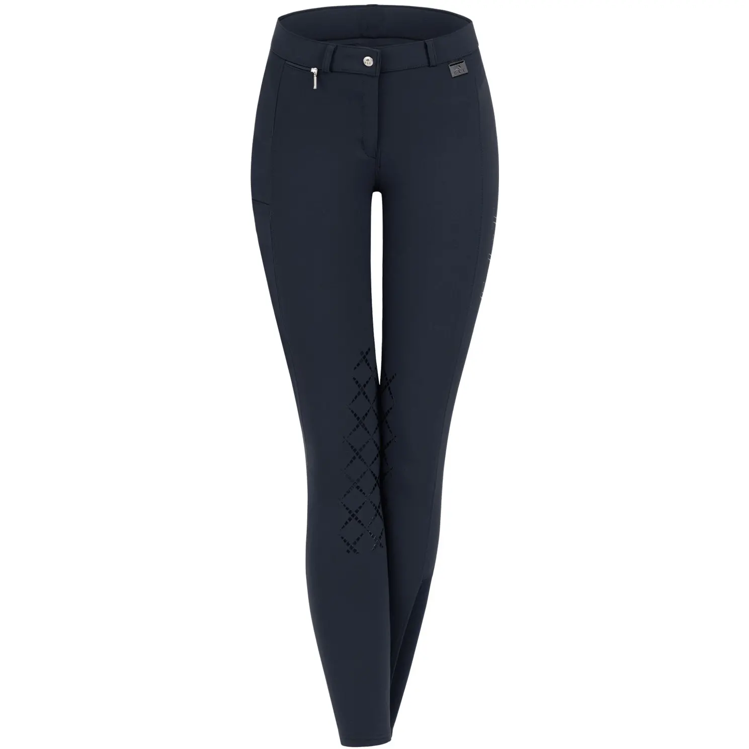 Damen Reithose Silikon Kniebesatz MICRO nachtblau