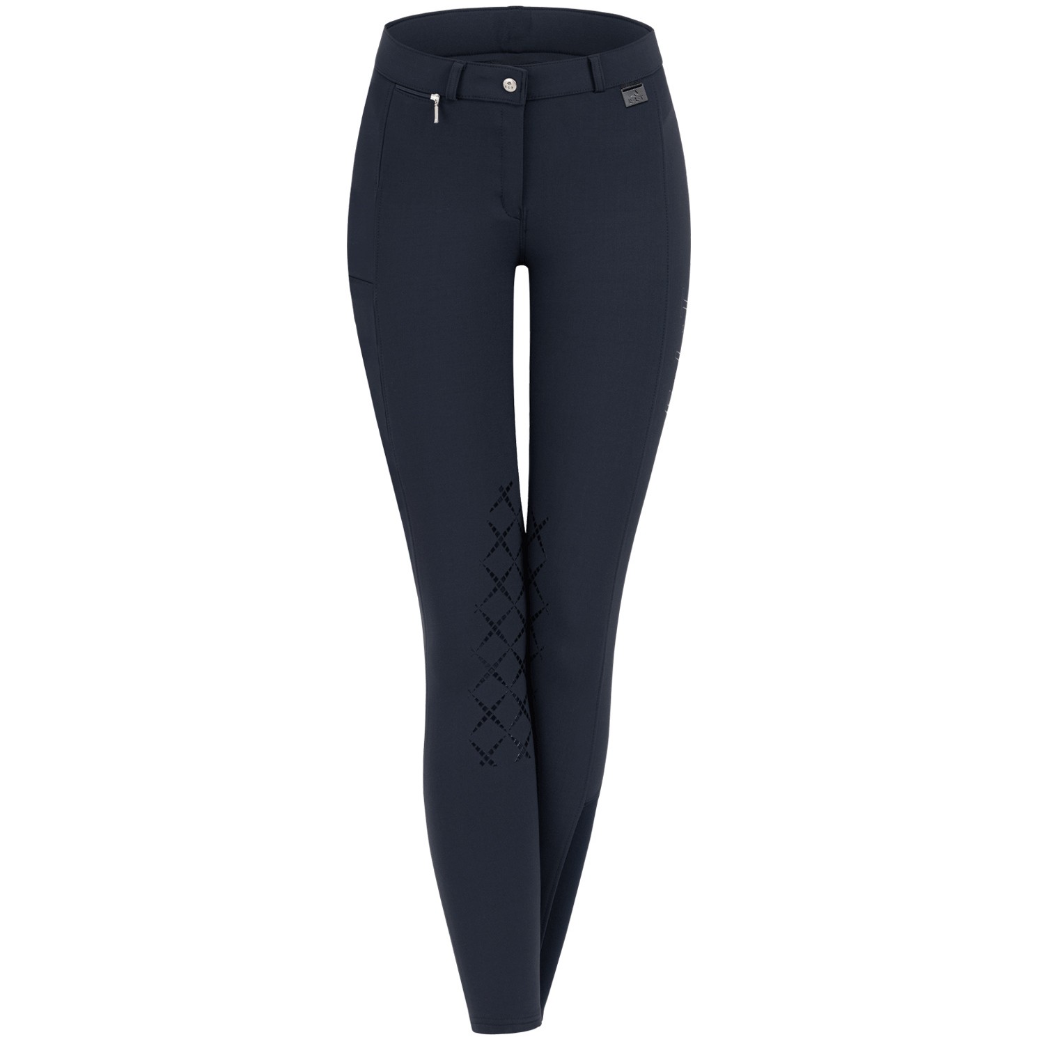Damen Reithose Silikon Kniebesatz MICRO nachtblau
