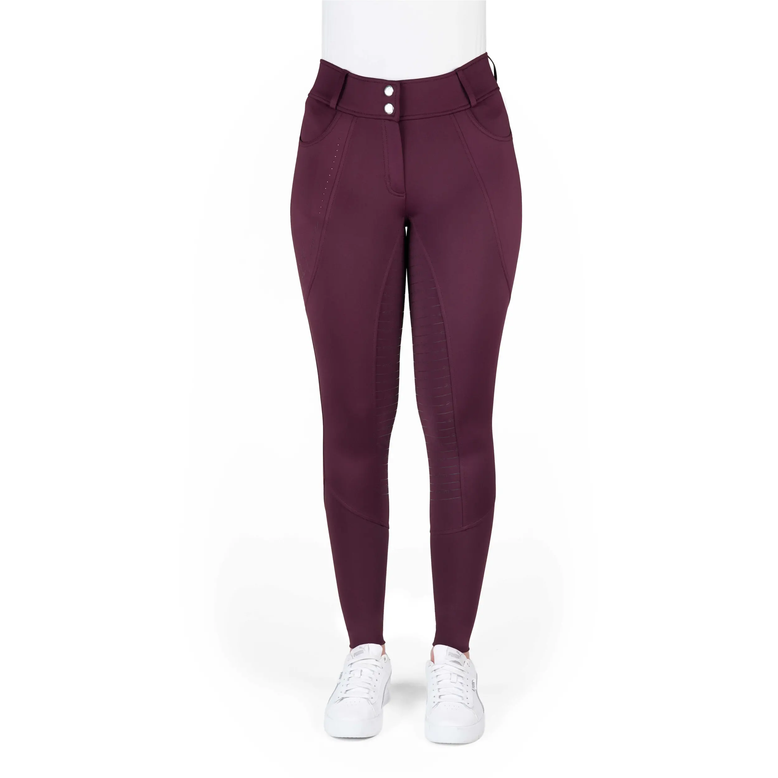 Damen Reithose Silikon Vollbesatz Je t’aime EK-ELSA pflaumenfarben