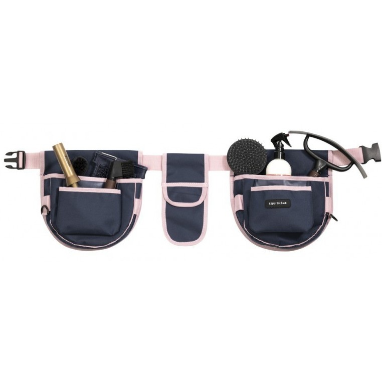 Putzgürtel marineblau/rosa